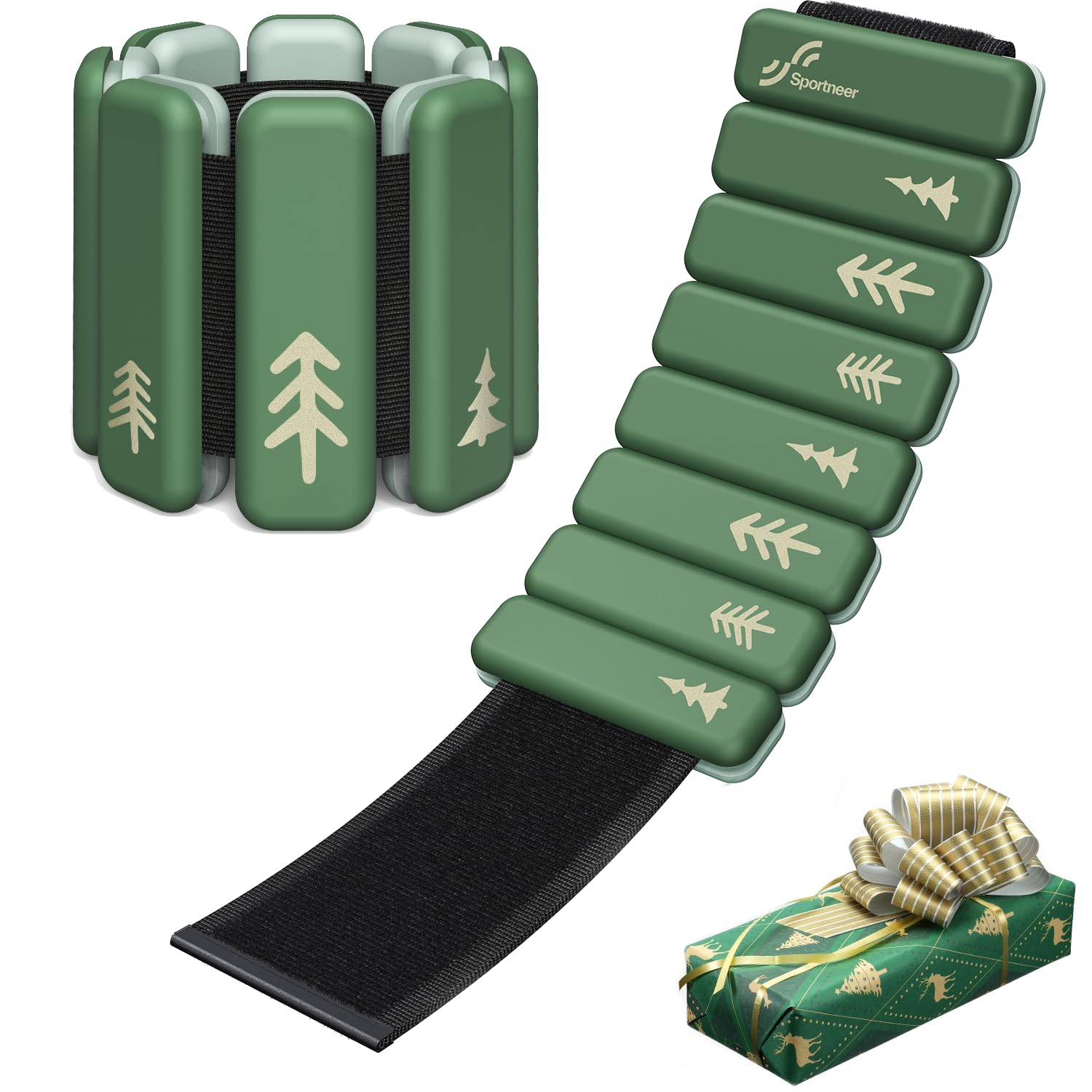 Sportneer Wrist Weights - Set of 2 (1lb & 2lb Each) | Adjustable Wearable Silicone Bracelet Wrist Bangles for Women | Yoga, Dance, Barre, Pilates, Swimming, Cardio, Aerobics, Gym, Pool Exercises