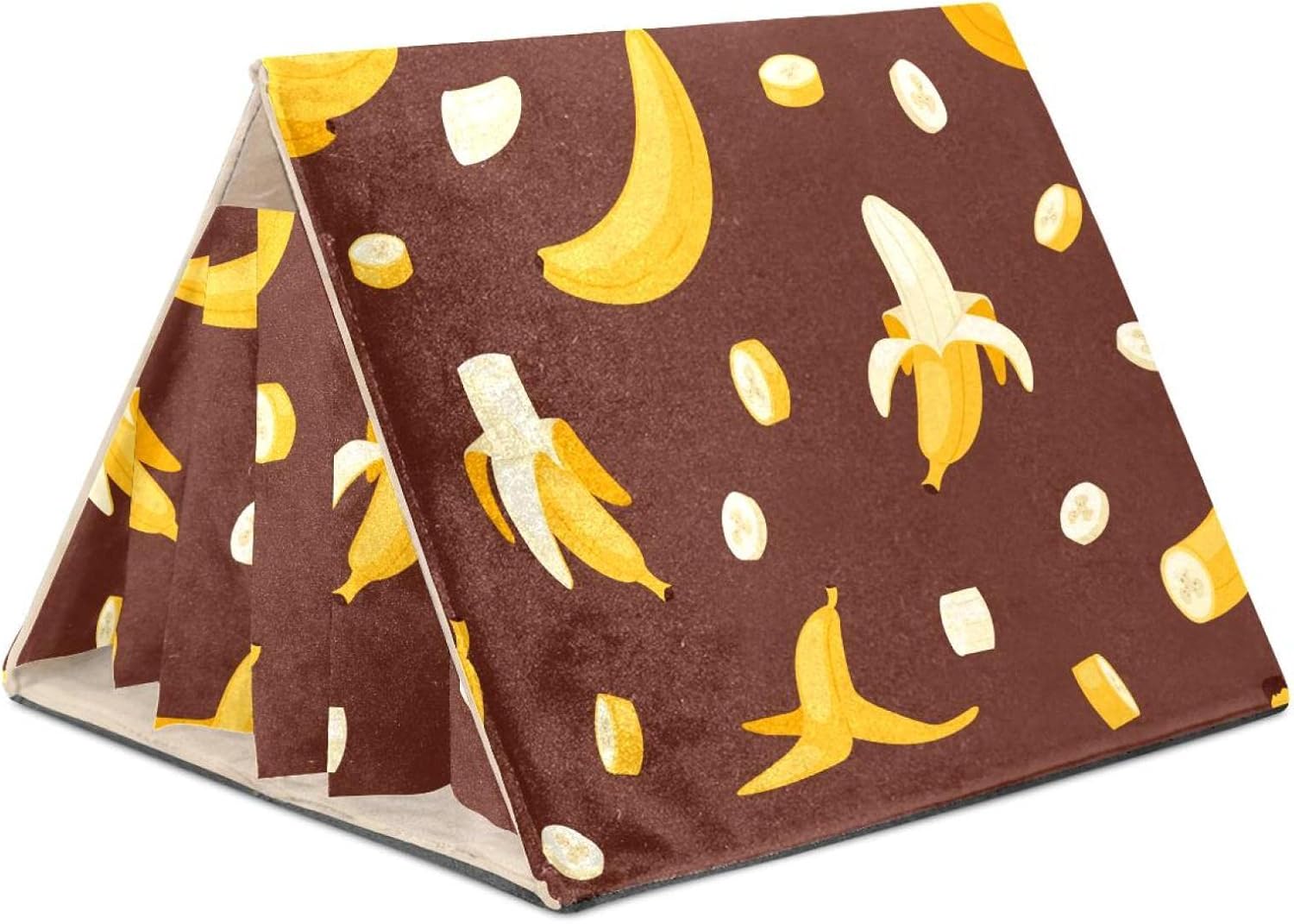 Plátano marrón patrón hámster carpa animal cama cobayas accesorios jaula hábitat juguete escondite casa lavable