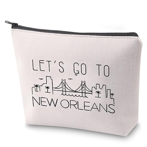 ZJXHPO New Orleans Skyline Cosmetic Bag New Orleans Bachelorette Favors