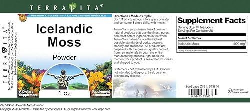 Miniatura 3 de TerraVita Polvo de musgo islandés (1 oz, ZIN 513840) - Paquete de 3