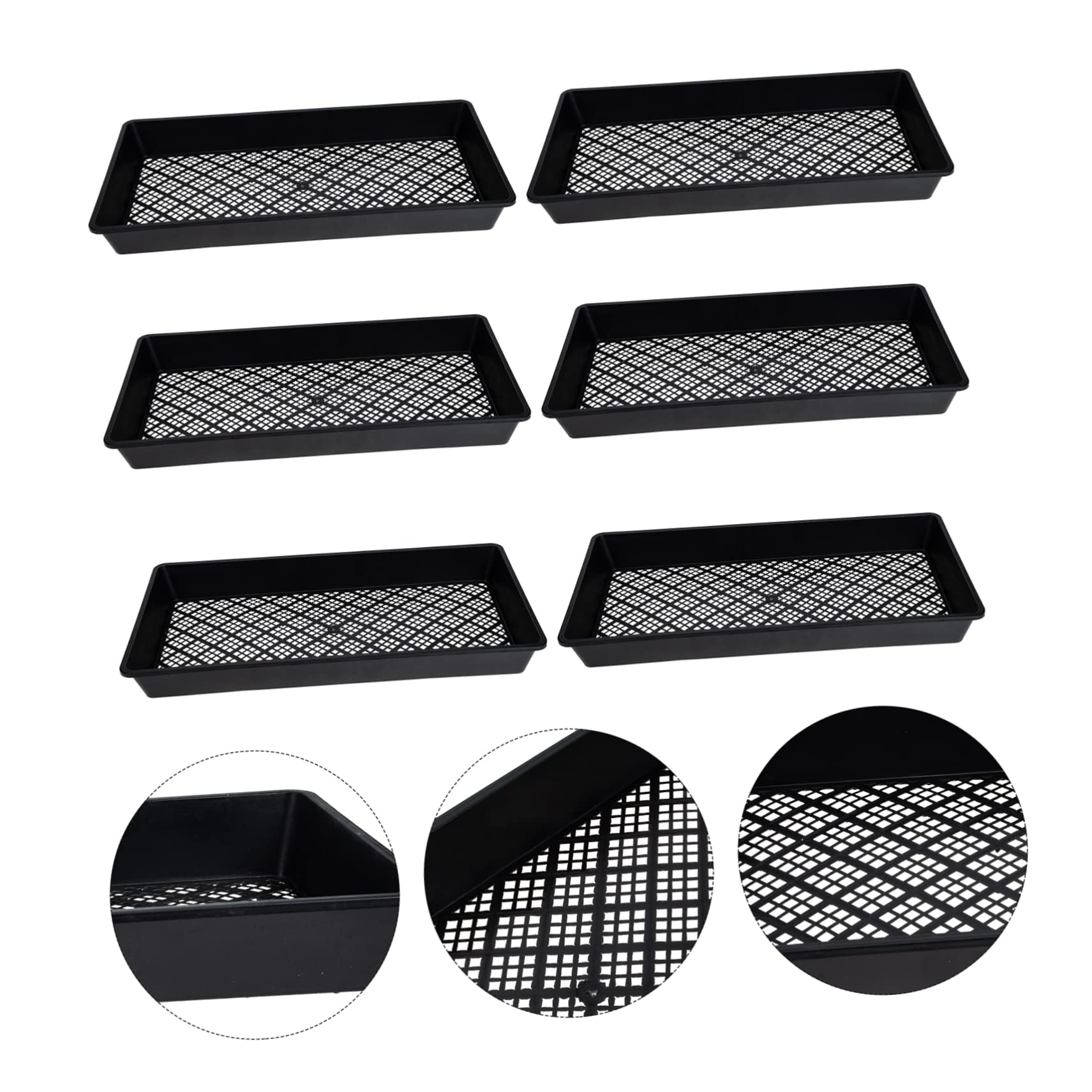 DOITOOL 6pièces Plateau de Semis Plaque de Culture pour Micro-pousses Plastique Plateau de Germination de Plantes
