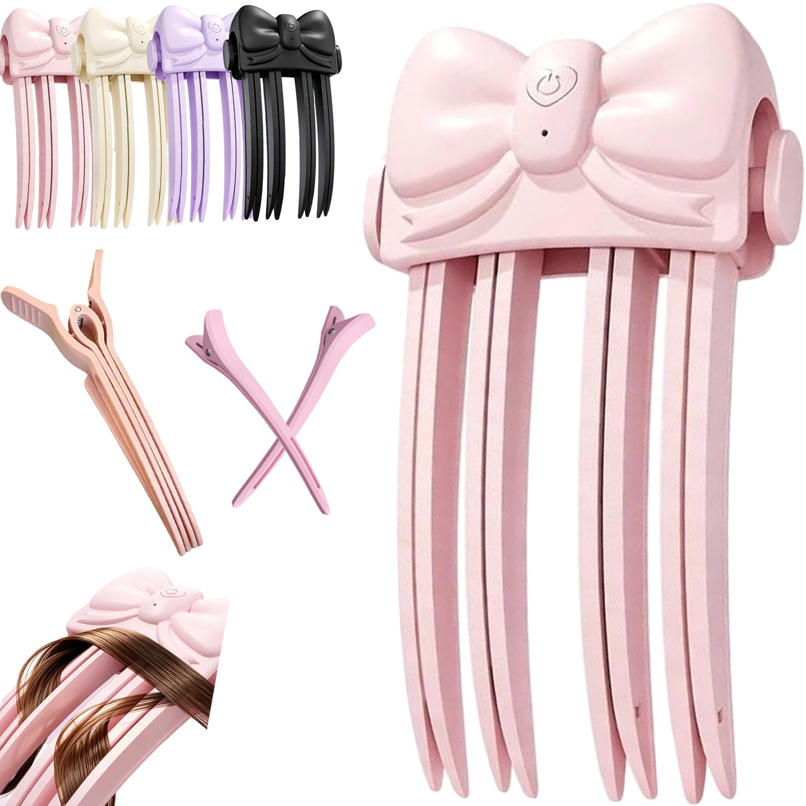Wireless Heated Volumizing Root Lift Clip, Hair Clips Women (pink)