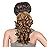 SWACC 12-Inch Short Screw Curls Claw Clip Ponytail Extensions Synthetic Clip in Drawstring Curly Ponytail Hairpiece Jaw Clip Hair Extension (Strawberry Blonde-27)