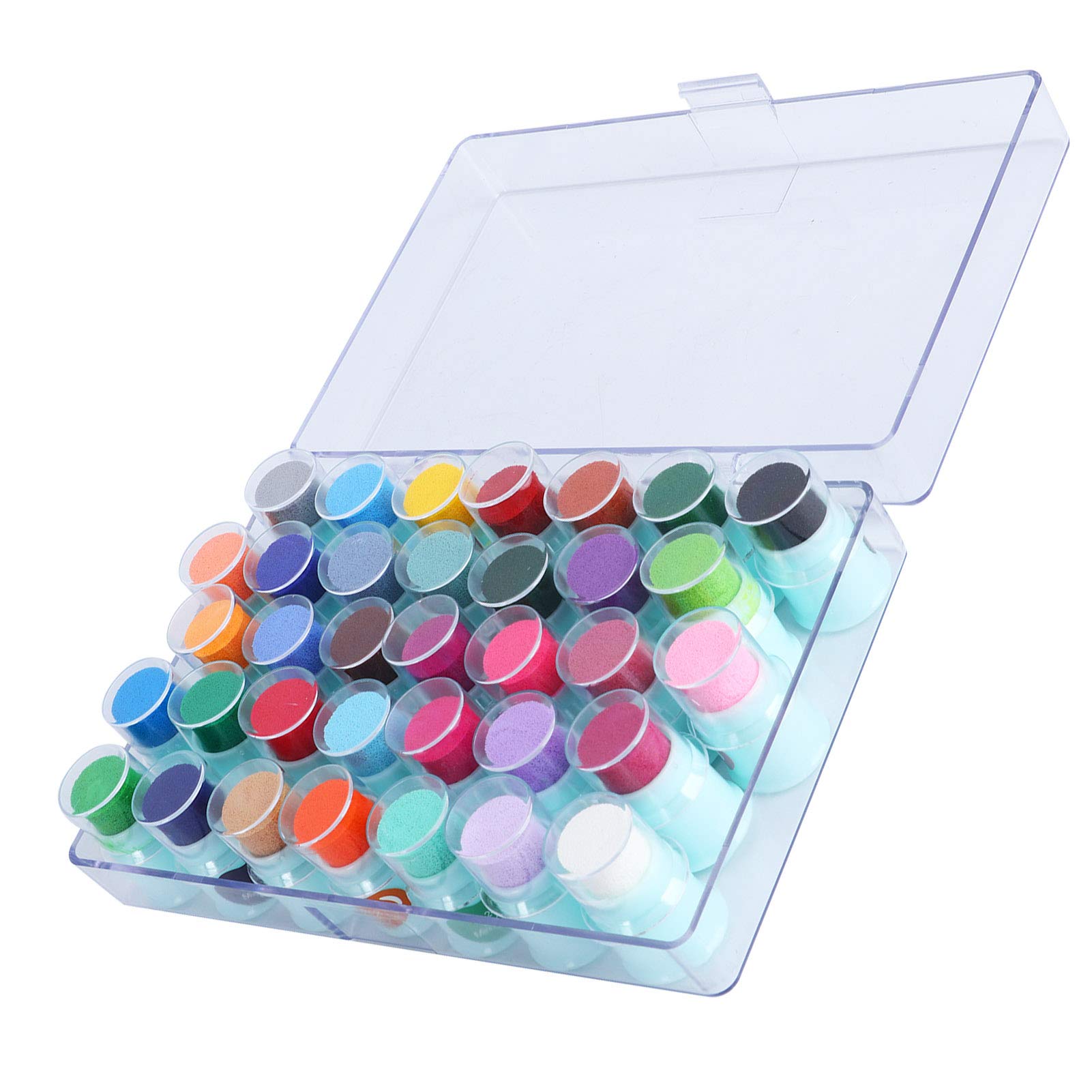 Set di tamponi per inchiostro da dita da 35 colori, non lavabili, brillanti, per timbri fai da te, per progetti artistici creativi su carta, stoffa, legno, argilla, ABS, sp