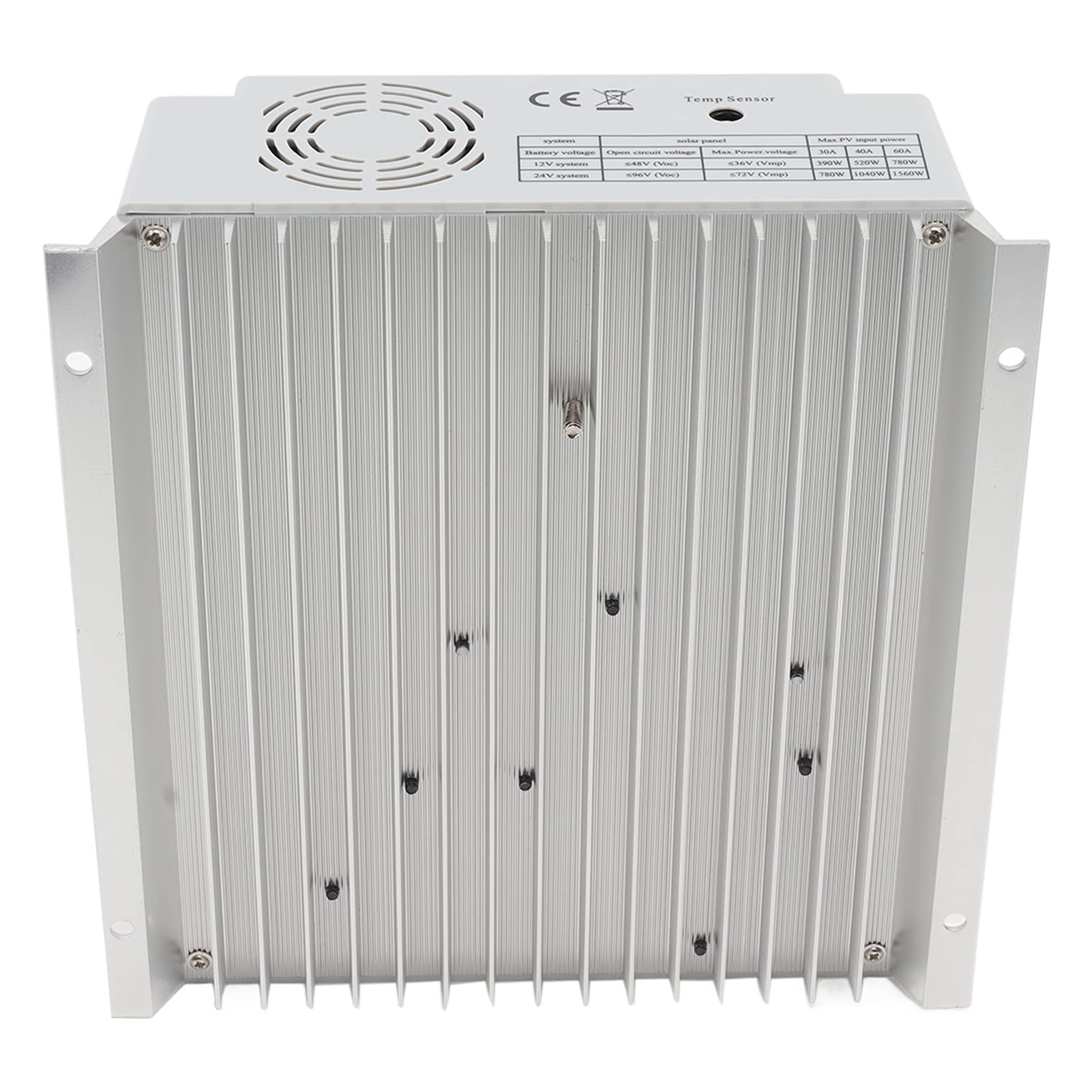 MPPT-Solarregler, 60 A, Hocheffizienter Solarregler, Maximale Eingangsleistung 100 V, für Solar-Wohnmobil-Haushaltssysteme, Aluminium, 7,68 X 7,48 X 2,95 Zoll