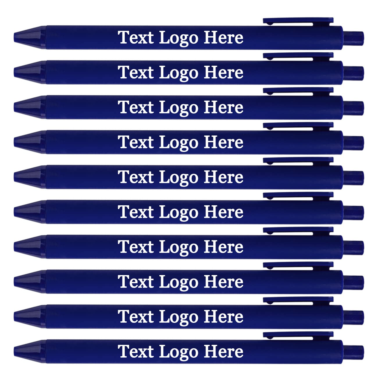 Personalized Pens with Logo Text Name Bulk Custom Pen for Office Church School Business 100 Pcs, Blue