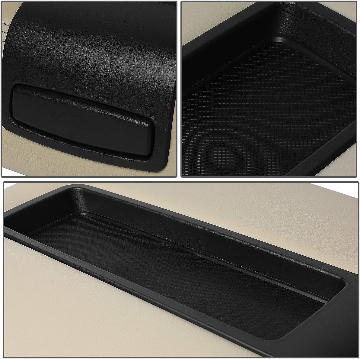 Auto Dynasty Tan Leather Center Console Lid Armrest Cover Compatible with 2007-2014 Chevy Avalanche Silverado Tahoe Yukon XL Sierra