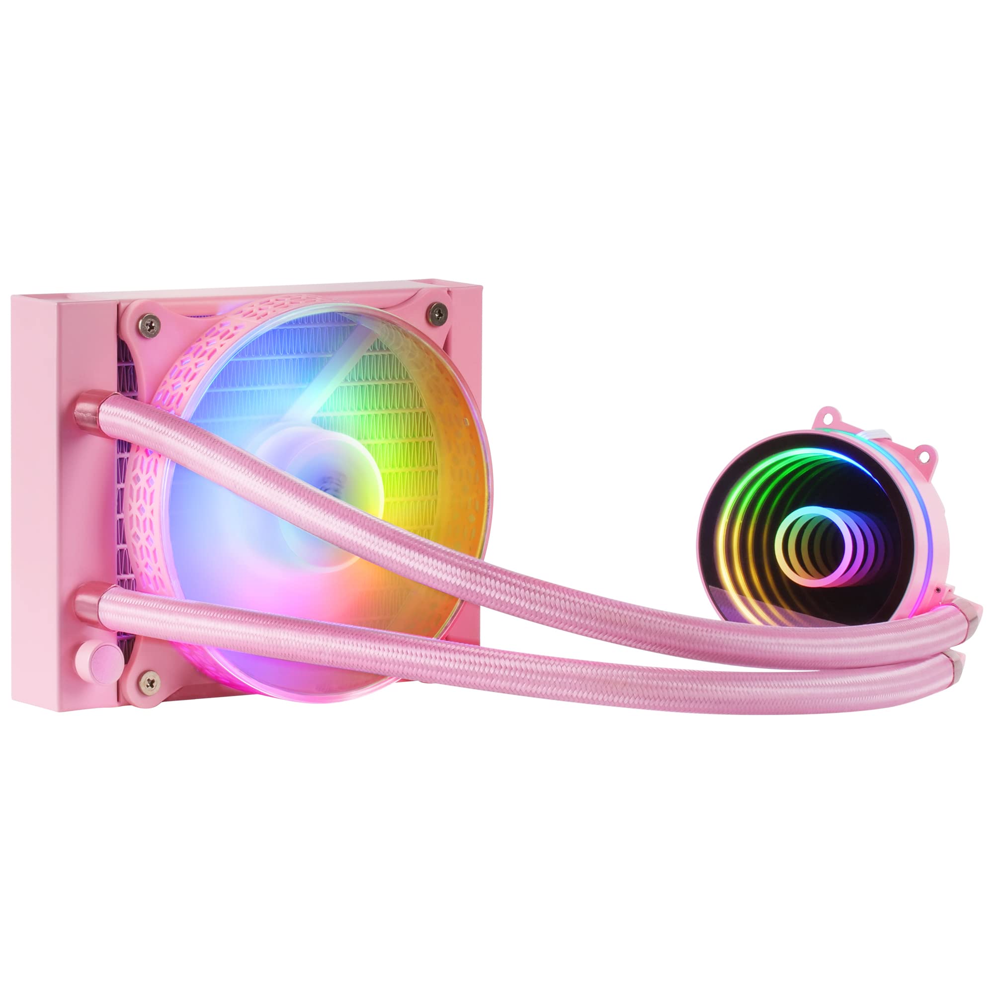 Mars Gaming ML-ONE120 Rosa, CPU Wasserkühlung, TDP 200W, Infinity Mirror, FRGB Silent-Lüfter, Universal Multisocket