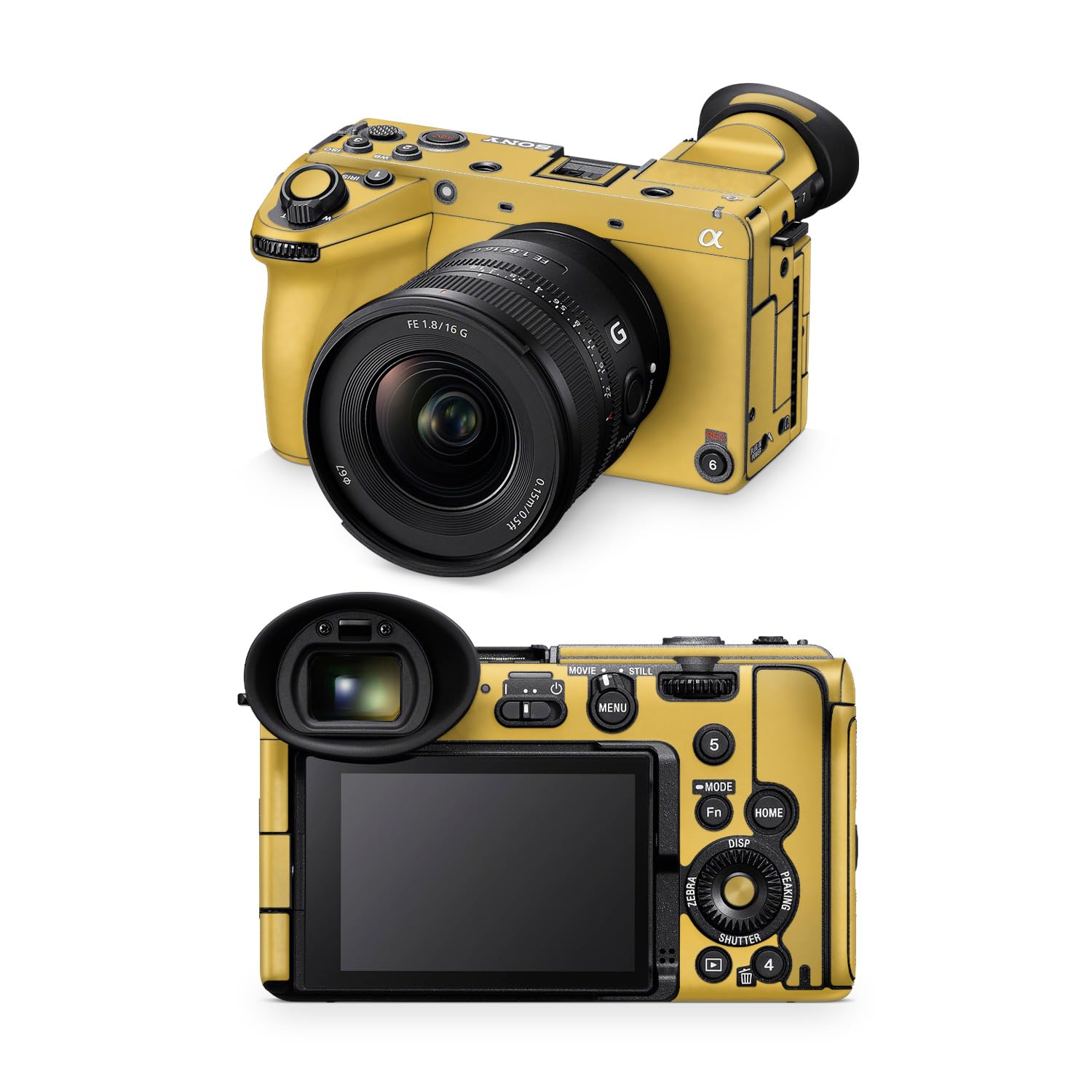 Camera Skin Compatible with Sony FX2 Digital Camera (2025) - Solid Marigold - Premium 3M Vinyl Protective Wrap Decal Cover - Easy to Apply | Crafted in the USA by MightySkins