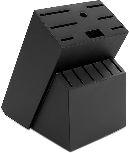 RedCall Soporte universal para cuchillos, bloque grande de madera de bambú para cuchillos sin cuchillos, 14 ranuras universal para encimera,
