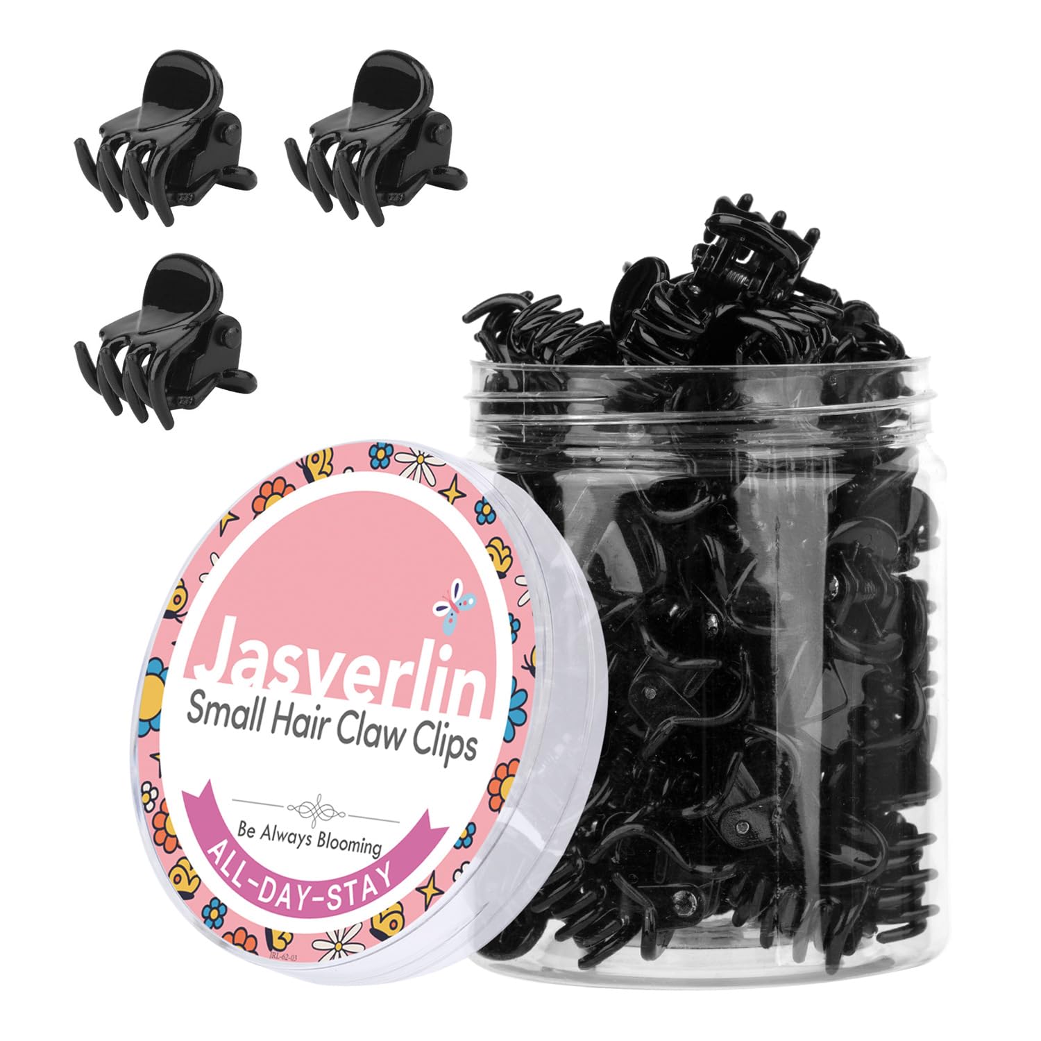 JASVERLIN Kleine Haarspangen Mini Kralle Clips Feine Dünne Kurze Haarzubehör für Frauen Baby Mädchen