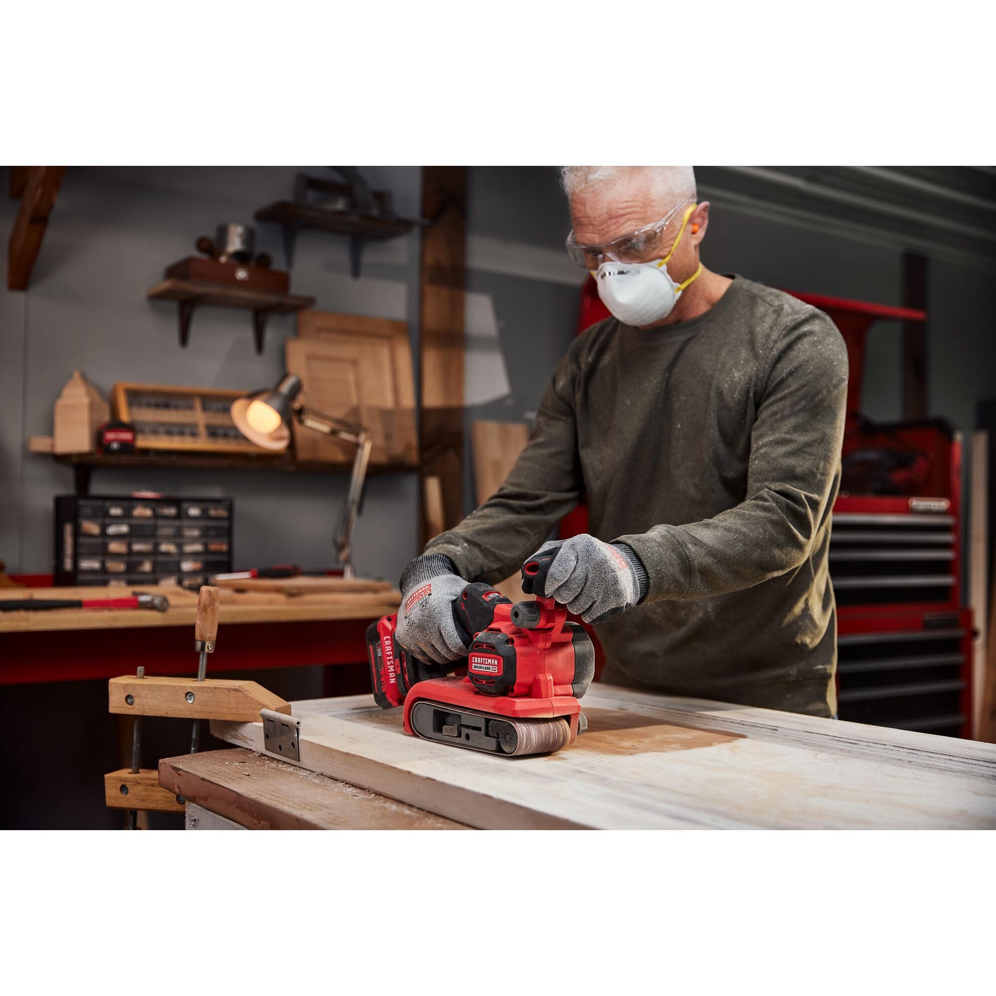 CRAFTSMAN V20 Brushless Belt Sander - Cordless Power -8