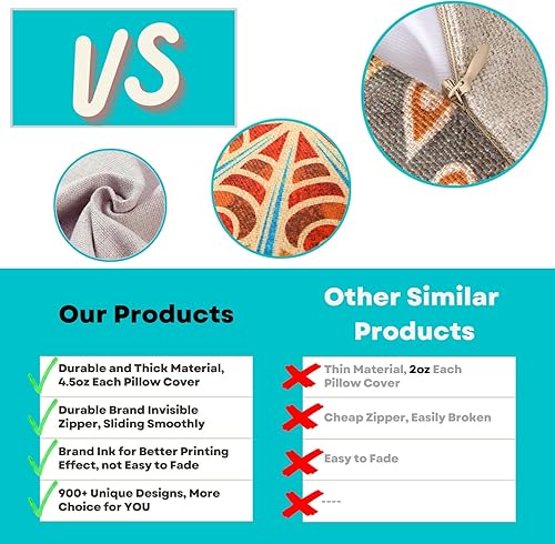 Miniatura 5 de TRENDIN PL1064TR - Funda de almohada navideña de 12 x 20 pulgadas, decoración de Navidad, de lino, rectangular, decorativa, lumbar, para cintura, 12