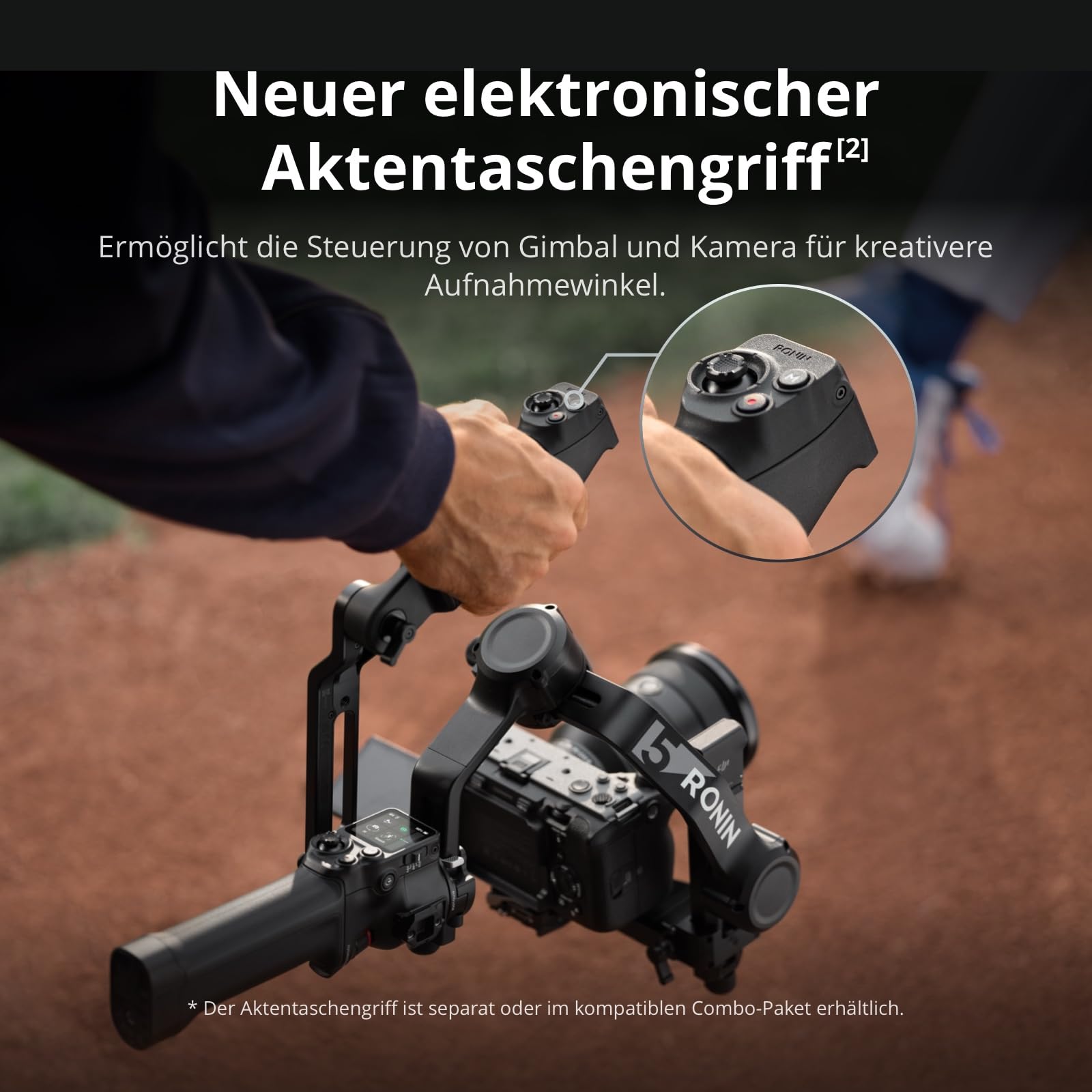 DJI RS 5 Combo Gimbal-Stabilisator für Kameras Canon Sony Panasonic Nikon Fujifilm Intelligentes Tracking