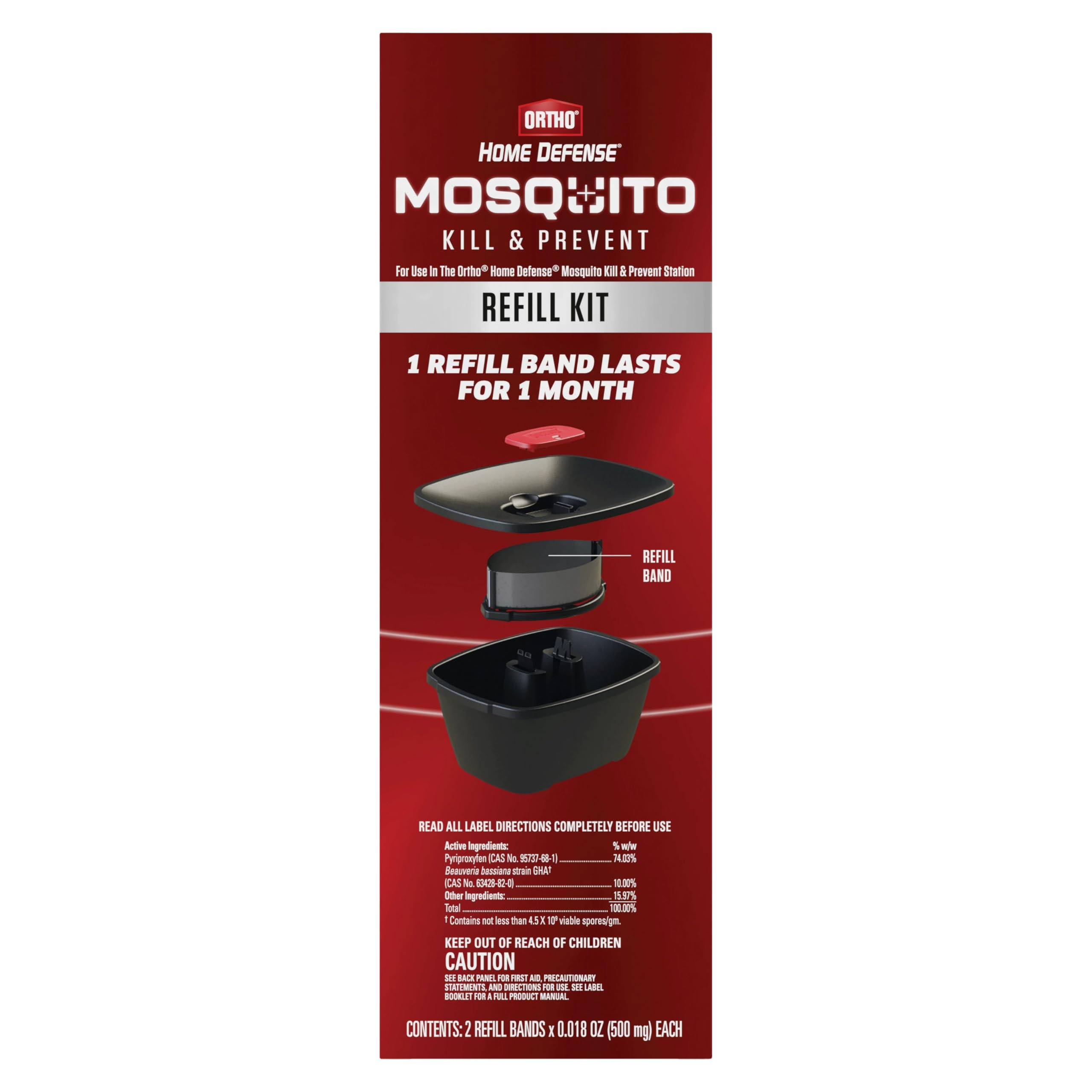 Ortho Home Defense Mosquito Kill &amp; Prevent Refill Kit, 2 Refill Bands