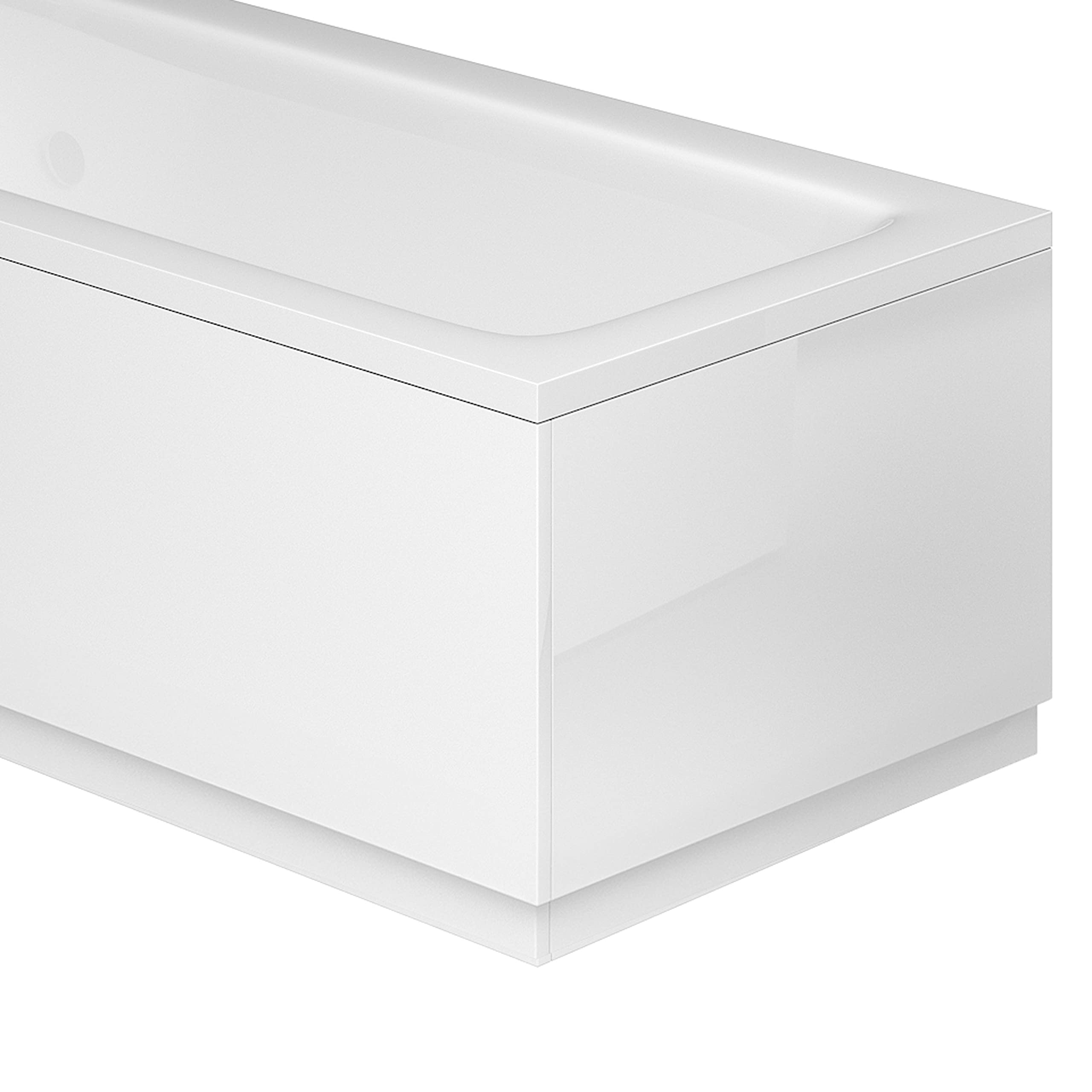 Newton Bathroom Gloss White Adjustable Height End Bath Panel 800mm