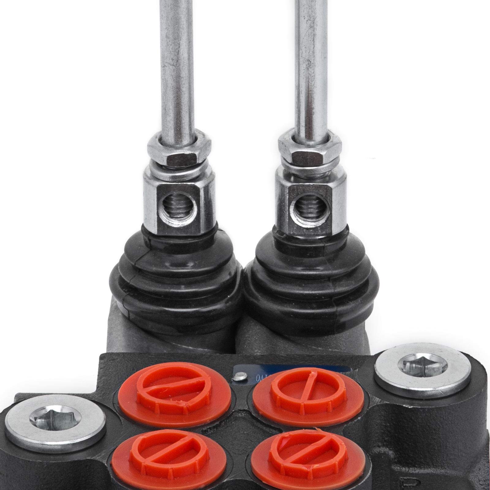 VEVOR Valve de Contrôle Directionnelle Hydraulique, 11 gpm 2 Bobines Soupape de Décharge Hydraulique, Cylindre à Double Effet Valve Directionnelle Hydraulique, Plusieurs Moyens de Contrôle Tracteurs