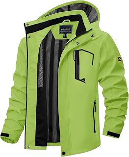 Chaqueta Impermeable con Capucha para Hombre Abrigo para Caminar a Prueba de Viento Ligero Senderismo Ciclismo al Aire Libre