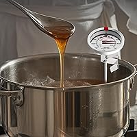 Vista 5 de KT THERMO Termómetro para freír con termómetro de marcado de lectura instantánea, sonda de acero inoxidable de 8 pulgadas, 100-500 °F, para jarabe