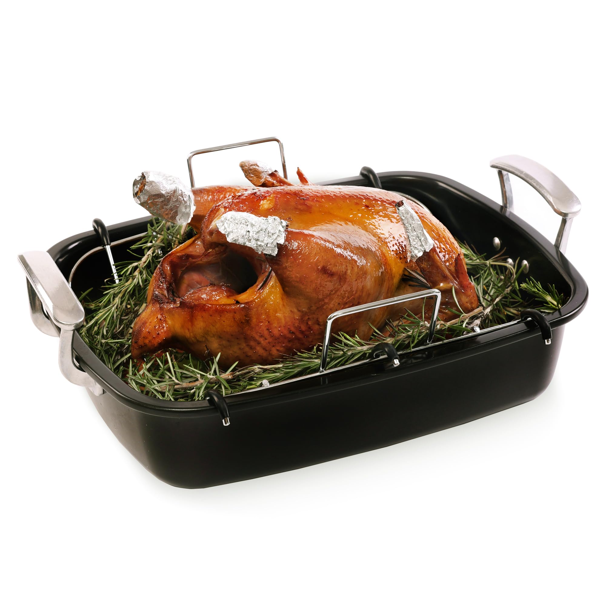 Uukrave Turkey Roasting Pan with Rack