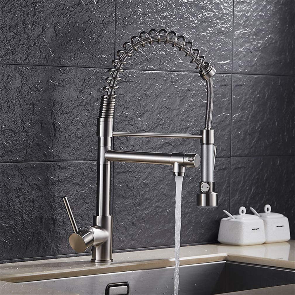 Grifo de resorte giratorio 360 para verduras con control monomando de agua fría y caliente