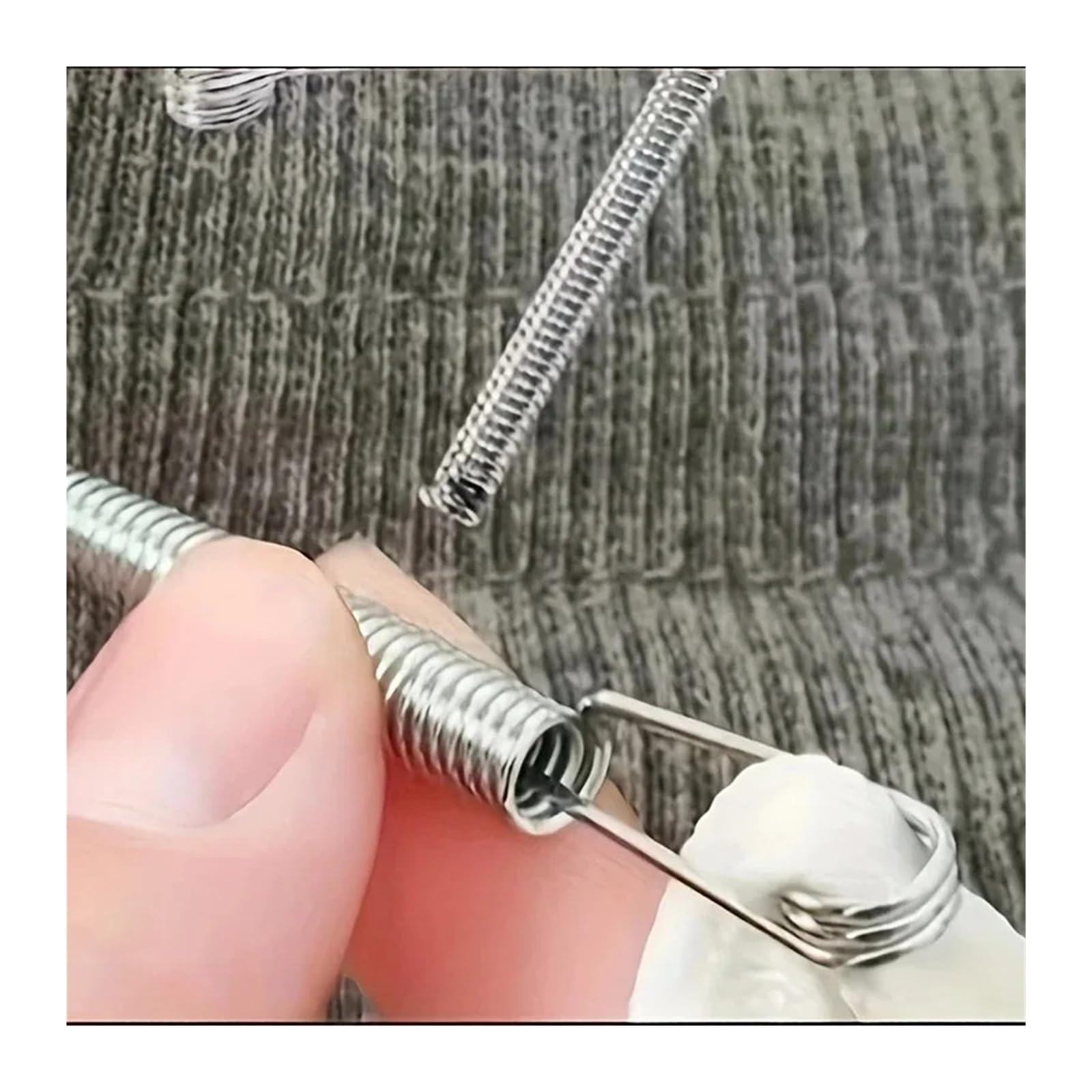 Zacisk sprężynowy do gwintowania ze stali nierdzewnej, srebrny 1/3/5 szt. Sznurki do gwintowania Sznurki do ściągania(20PCS)