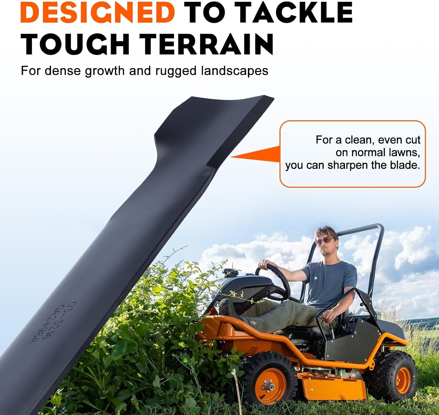 Hipa 2-Pack 138971 High Lift Mower Blades 5-Point Star Set for Craftsman LT1000 LT2000 42 inch Riding Mower, Husqvarna 42'' Deck Lawn Tractor Models Replace for 532138971 422719 42 Inch Blades