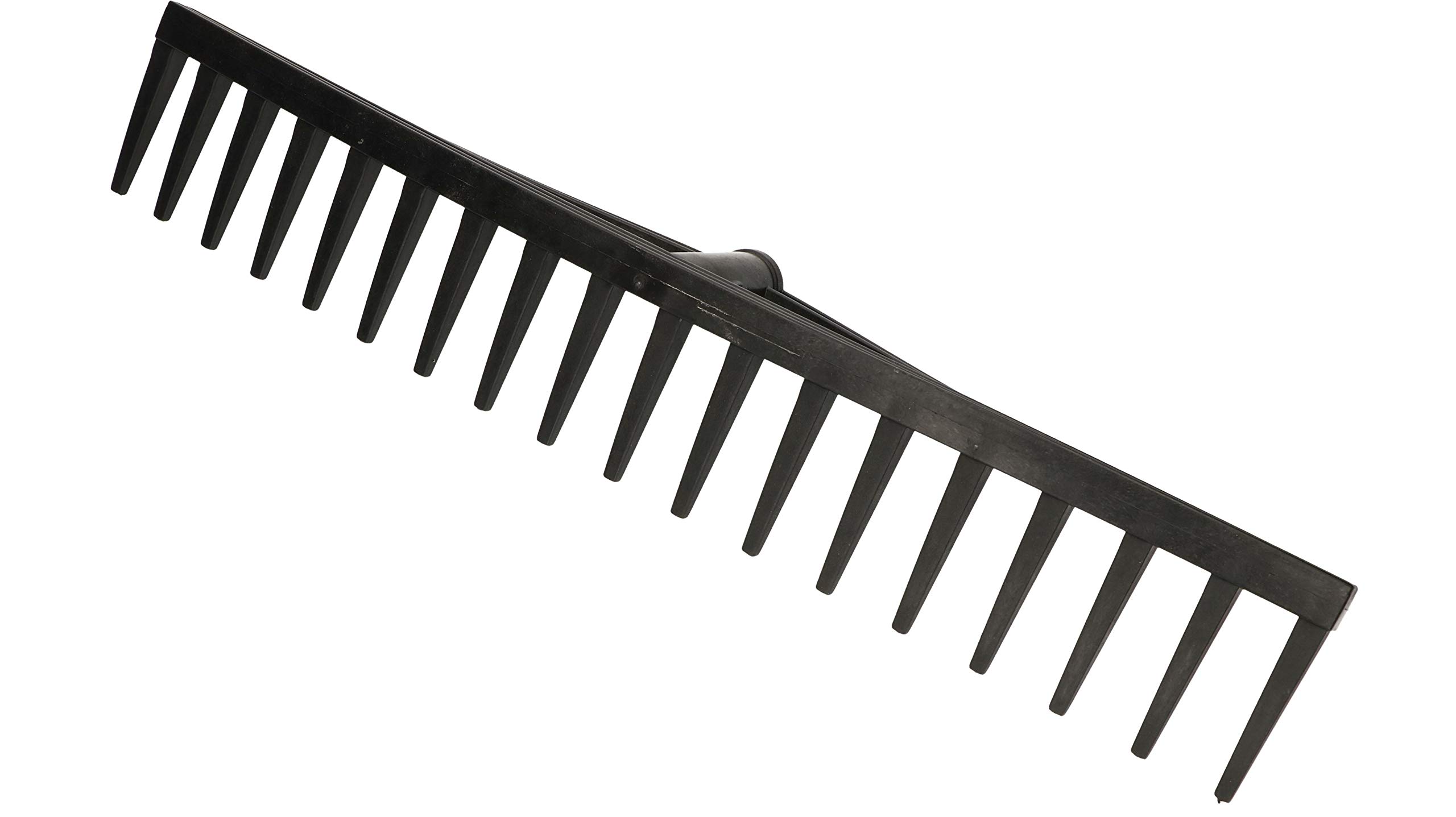 KOTARBAU® Rastrello per Foglie - Rastrello Giardino - Plastica - 61 cm - Nero - 18 Denti - per Erba Fieno - Senza Manico - Leggero Resistente