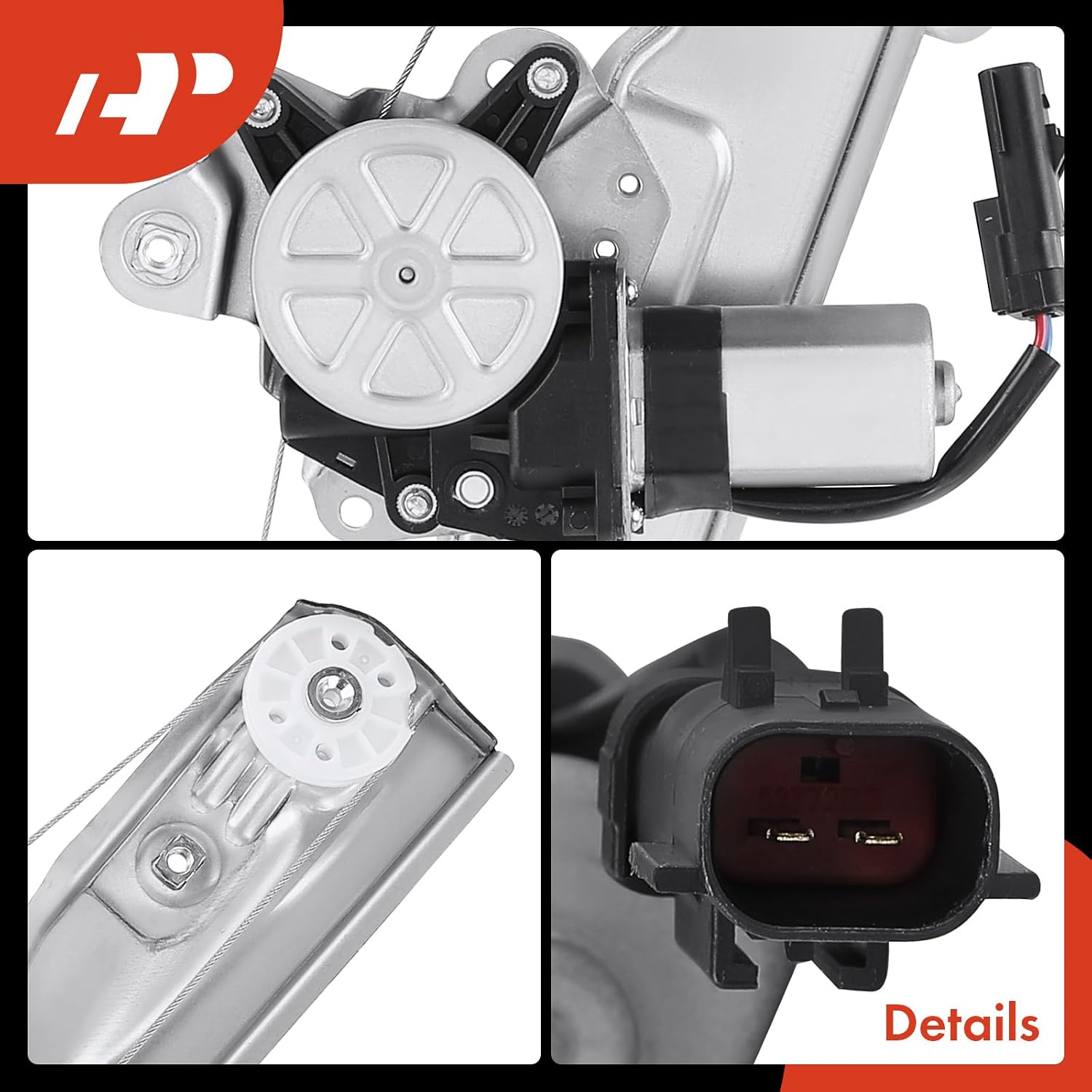 A-Premium Rear Driver Side Power Window Regulator with Motor (2-Pin) | for Chevrolet Cruze 2012-2015 Cruze Limited 2016