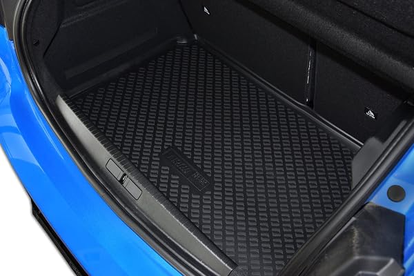 J&J AUTOMOTIVE | Tapis De Coffre en Caoutchouc TPE Toutes Saisons pour 208 Depuis 2019 Bord Haut Noir Antidérapant Toutes Saisons Adapté Animaux de Compagnie - 4