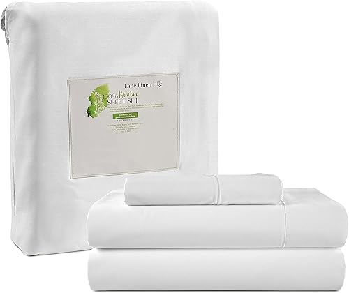 Miniatura 1 de LANE LINEN Juego de sábanas de bambú tamaño individual, sábanas de 100 % rayón de bambú, sábanas refrescantes tamaño individual, sábanas