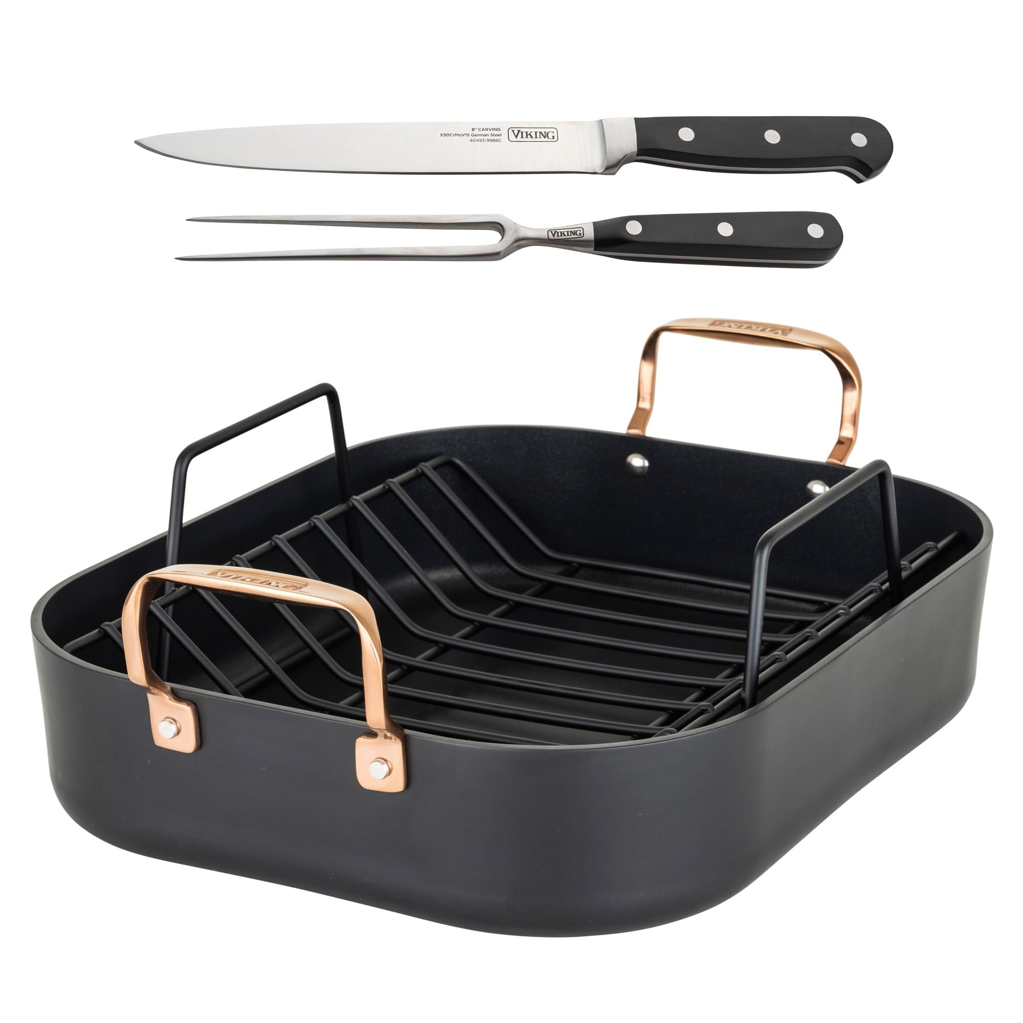 Amazon.com: Viking Hard Anodized Roasting Pan, 13-Inch x 16-Inch w
