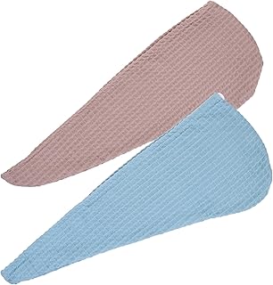 HONMEET 2 Peças Toalha De Cabelo Seco Toalhas De Microfibra Para Cabelos Cacheados Toalhas De Cabelo De Microfibra Chuveiro Cabelo Seco Chapéu Turbantes De Cabelo Para Cabelo Molhado