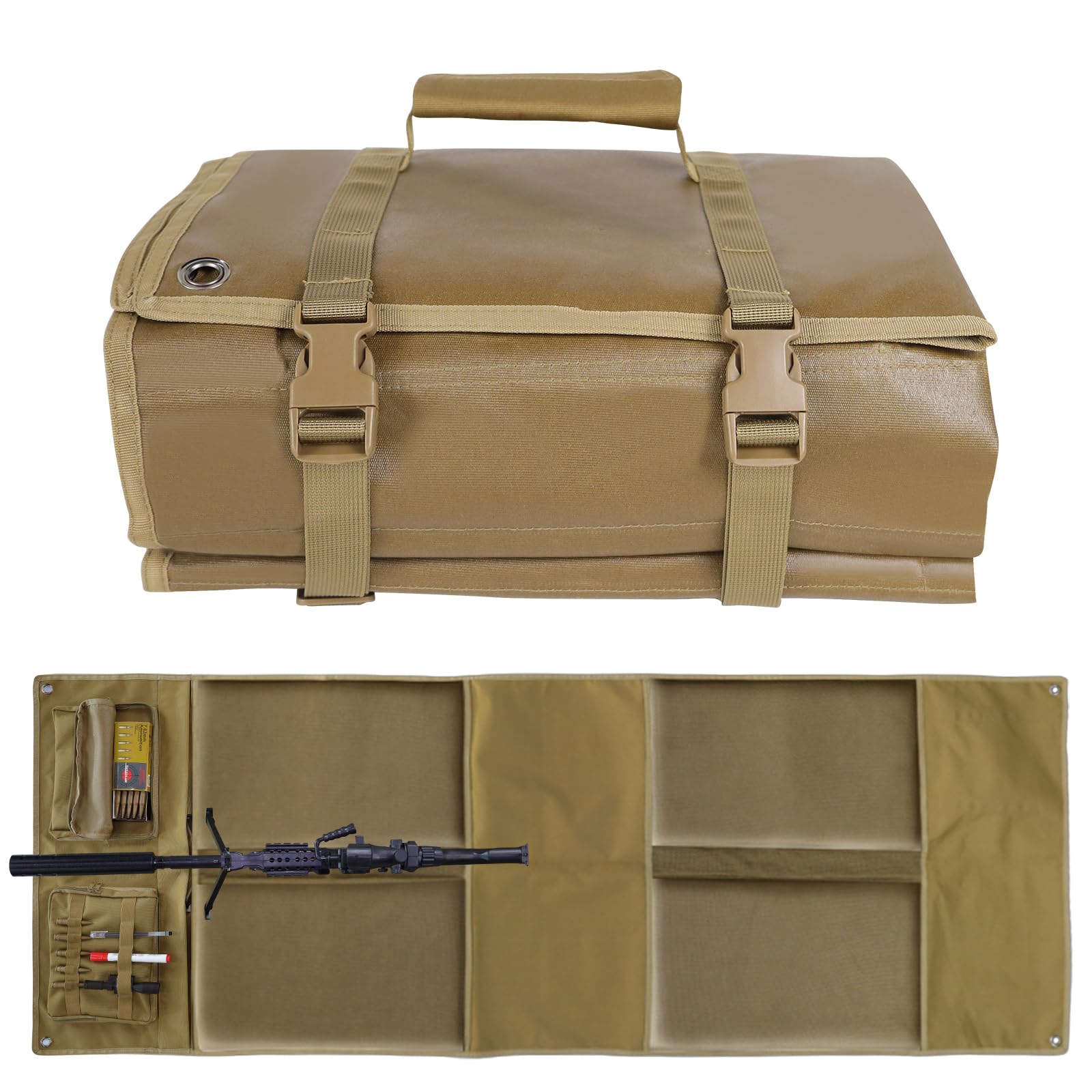 RoamRider Shooting Mat, Extra Large Portable Shooting Mats Prone Padded, Tactical Non-Slip Waterproof Roll Up Shooting Mat with Pockets, Bipod Holder, Molles for Range Shooting Rifle Hunting