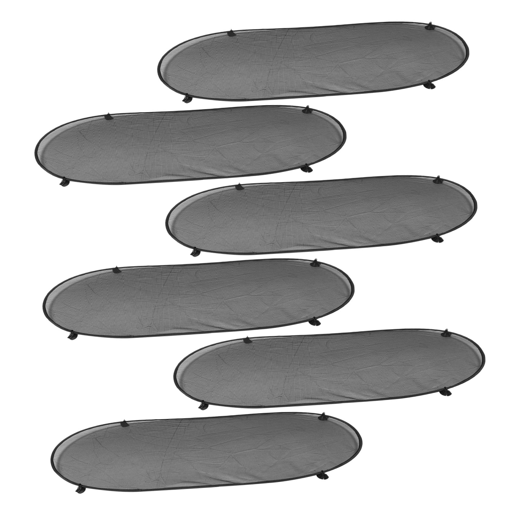 Pare-Soleil pour Vitres Arrière de Voiture en Maille, 6pcs Noir