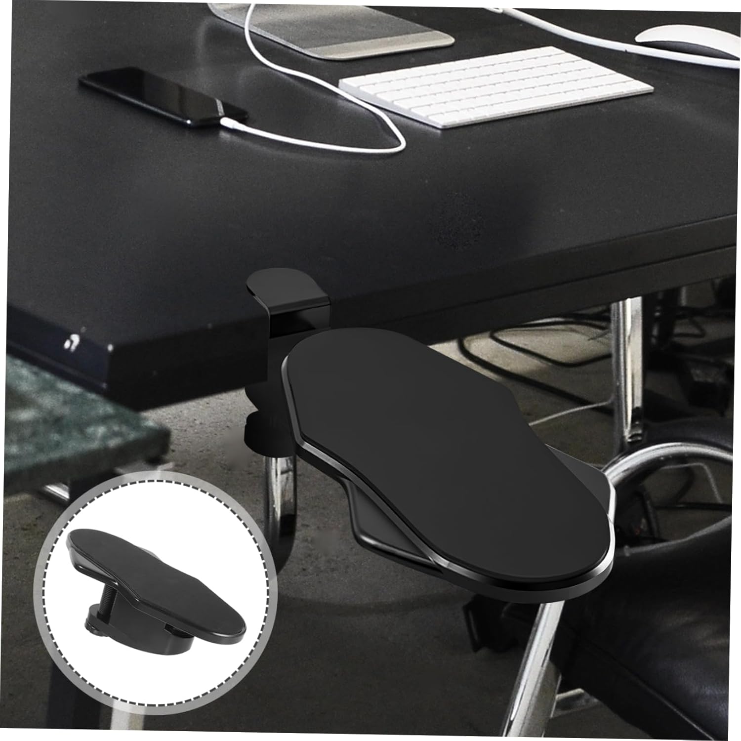 LALAFINA 4pcs Ergonomic Desk Arm Rest Computer Arm Rest for Desk Elbow Wrist Support Punch Gaming Office Accessory
