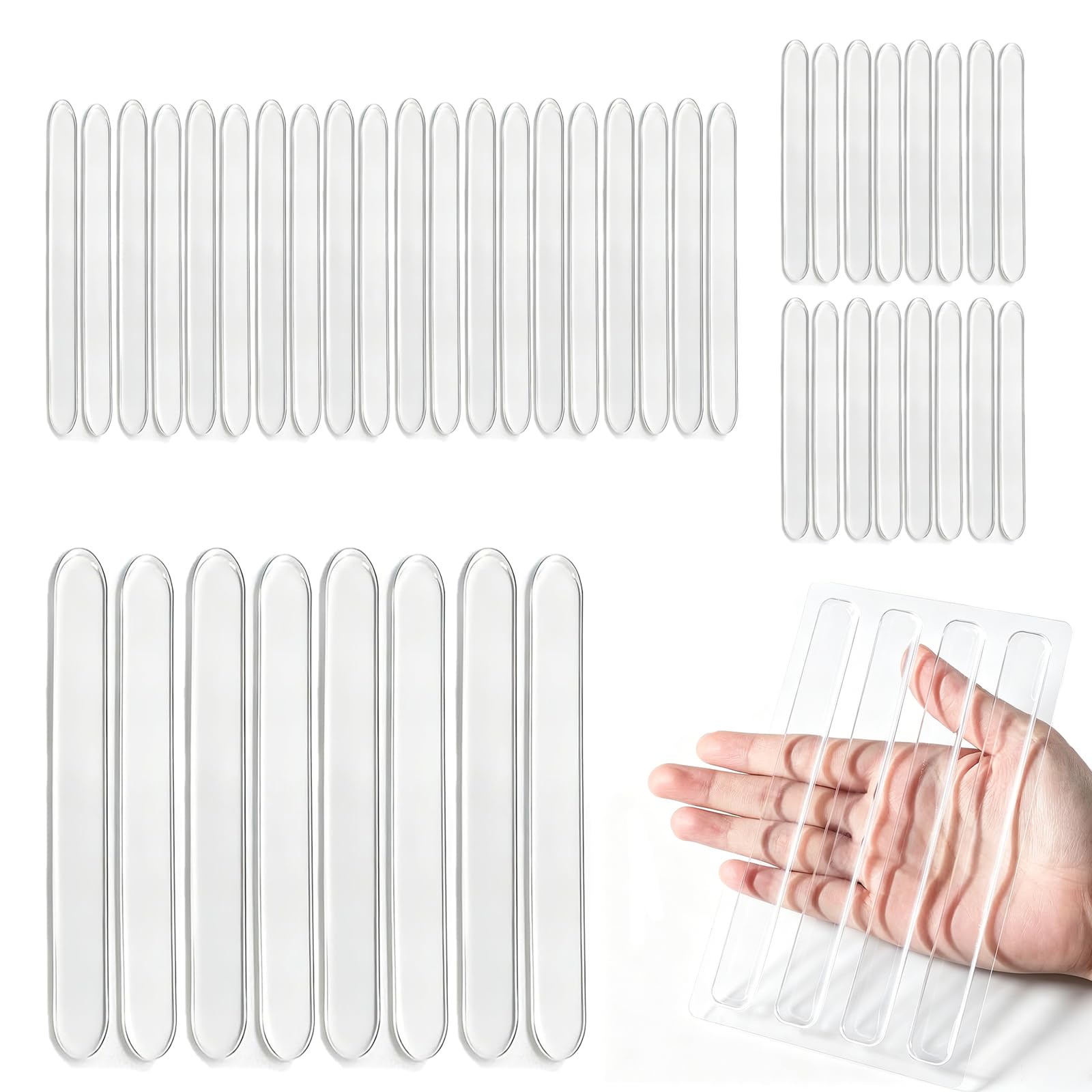 44 PCS Wall Protectors for Furniture，Fridge Door Rubber, Silicone Door Stopper for Home and Office Surface Protection, Transparent Anti-Collision Pads with Strong Adhesive-image-34