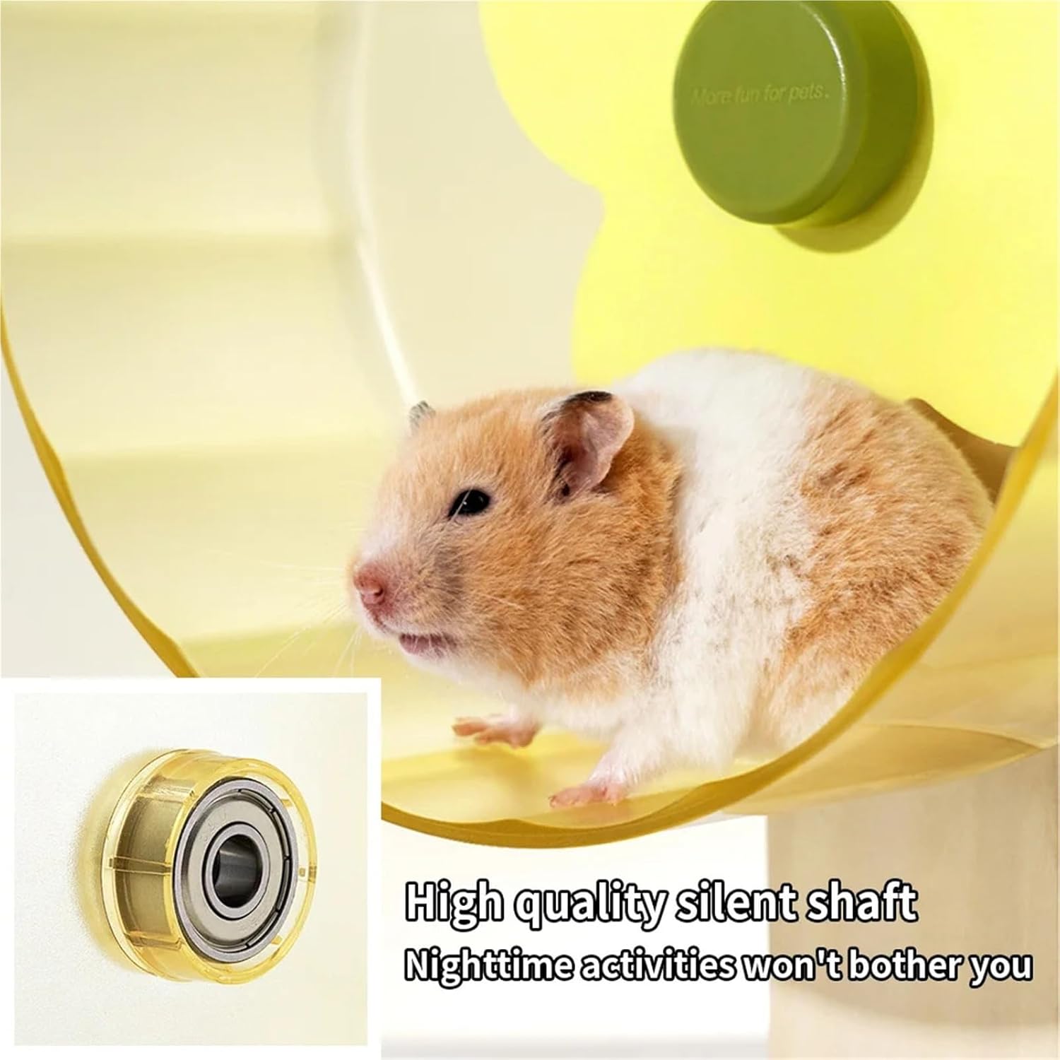 22cm Hamster Wheel Pet Jogging Sports Running Wheel Hamster Accessories Toys Small Animals Rat Exercise Wheel Chinchilla Wheel(Clear)