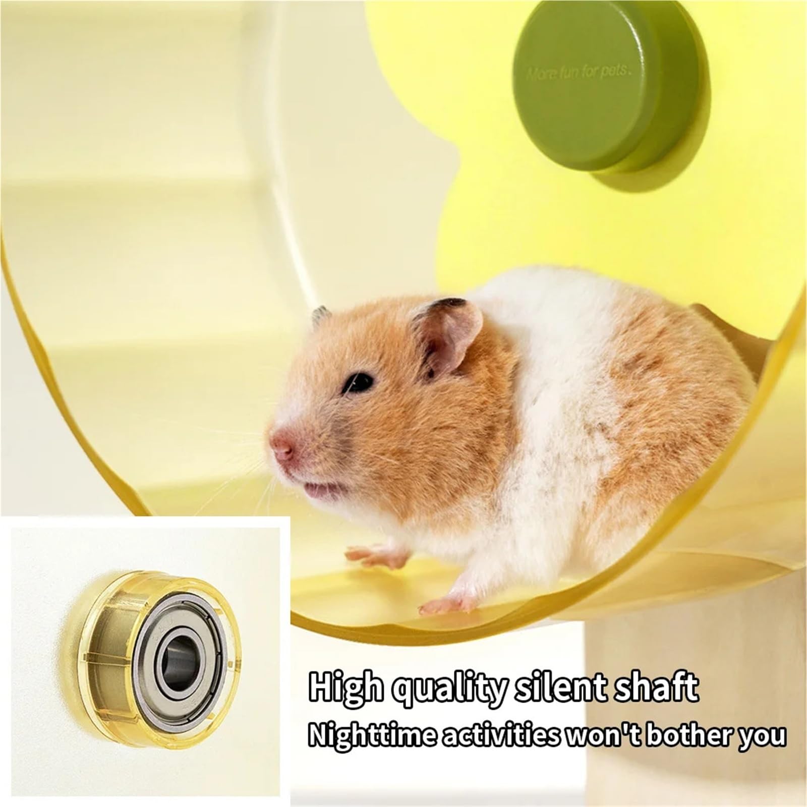 Rueda de hámster de 22 cm para mascotas, trotar, deportes, correr, accesorios para hámster, juguetes, animales pequeños, ratas, rueda de ejercicio, rueda de chinchilla (transparente)