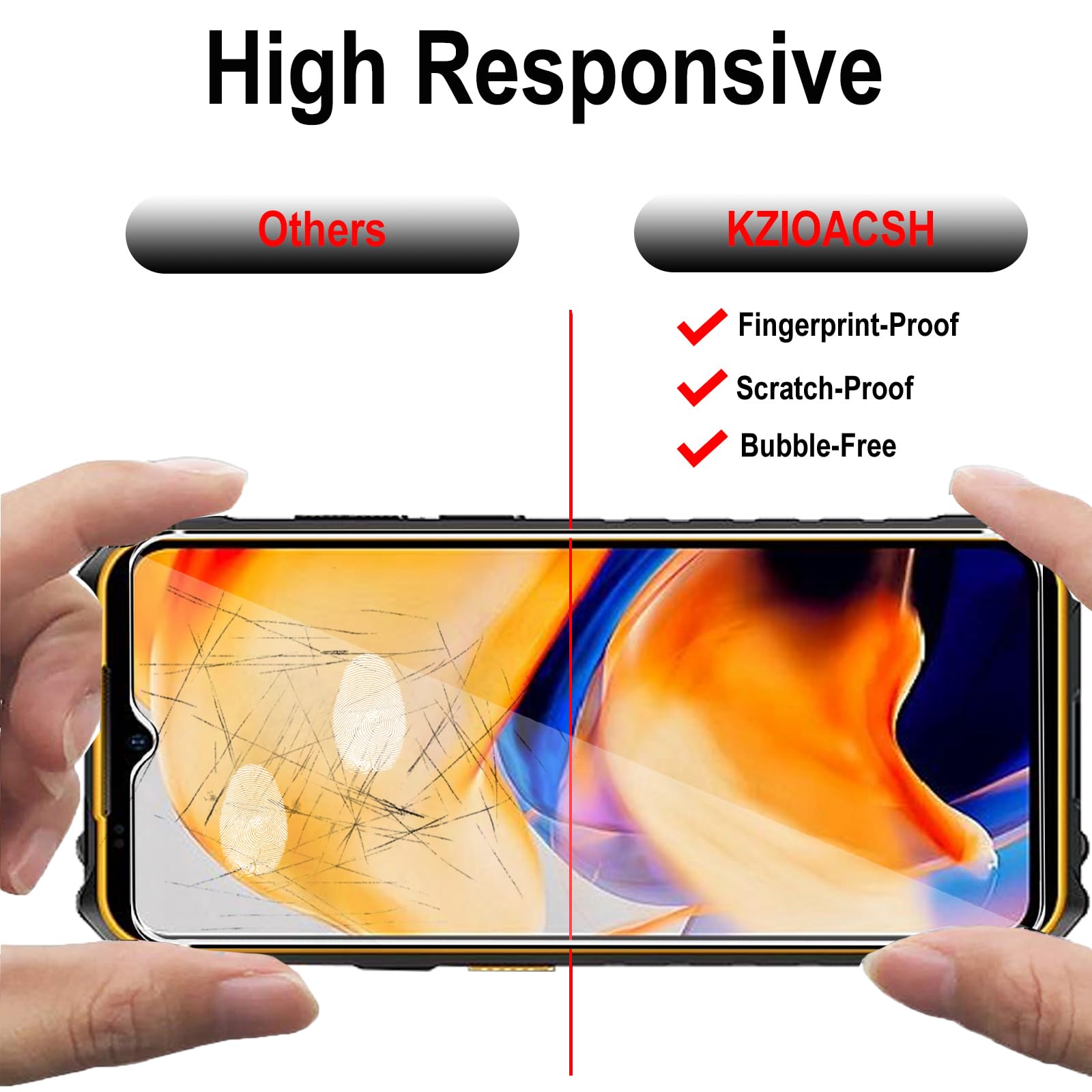ZXLZKQ [2 Pack Vetro Temperato per Ulefone Armor X13 (6.52 pollice), Ultra Resistente Pellicola Protettiva Schermo Protezione, 9H Durezza Antigraffio Screen Protector Film per Ulefone Armor X13