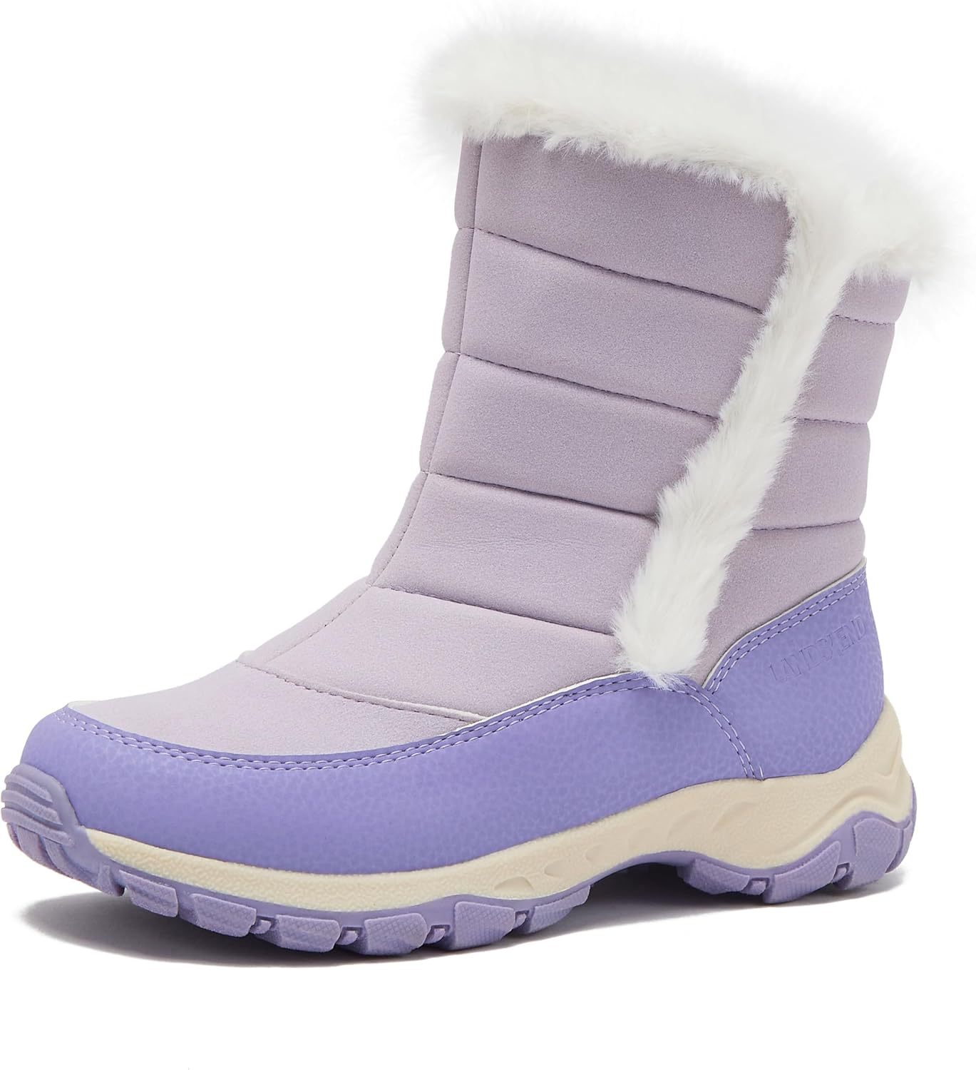 Lands' End Expedition Warmest Waterproof No Tie Kids Snow Boots for Boys and Girls - Insulated Winter Fleece Lined Snow Boots Size 11 to 7 Little and Big Kid Shoes