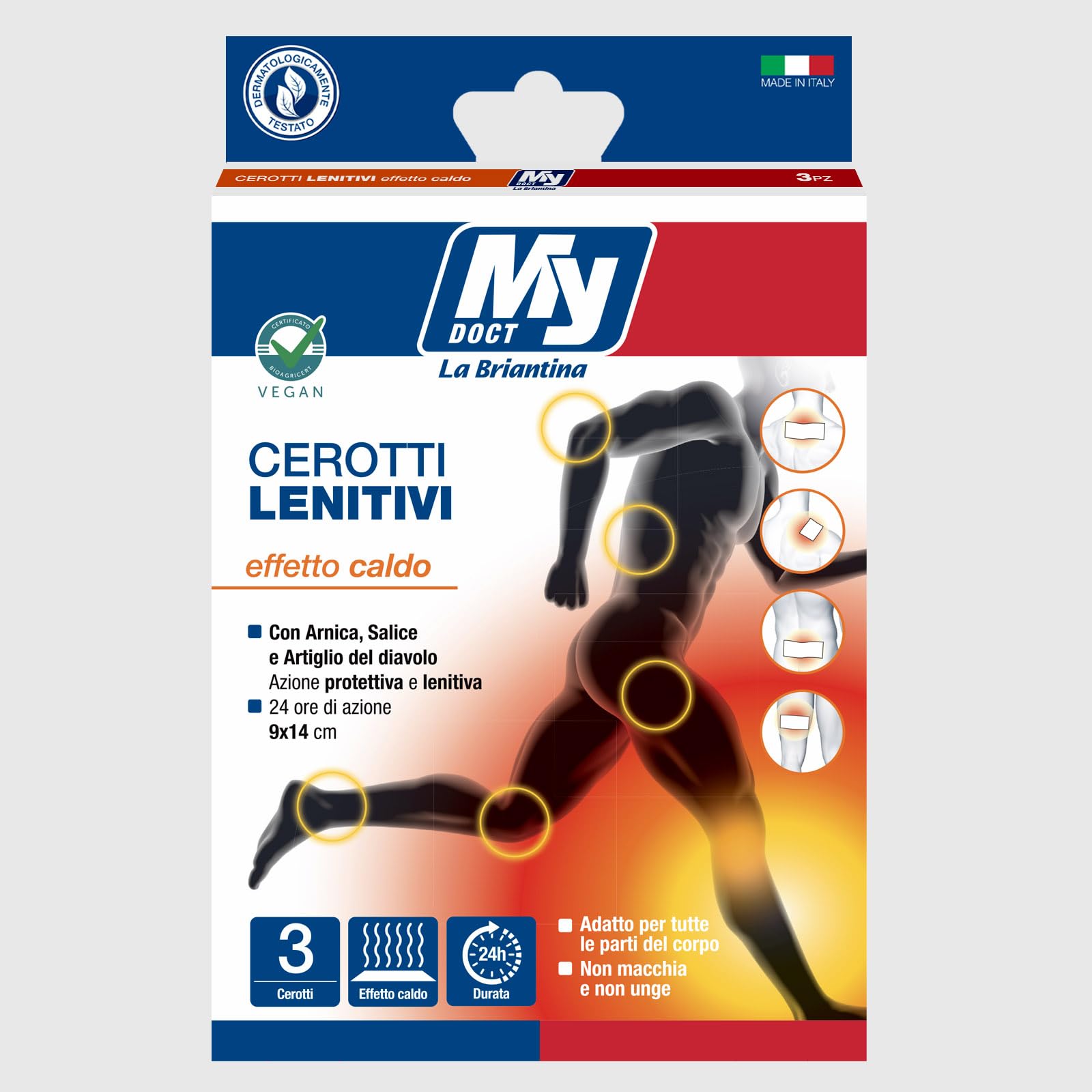My Doct Cerotti Lenitivi Effetto Caldo, 14x9 cm, 3 pz