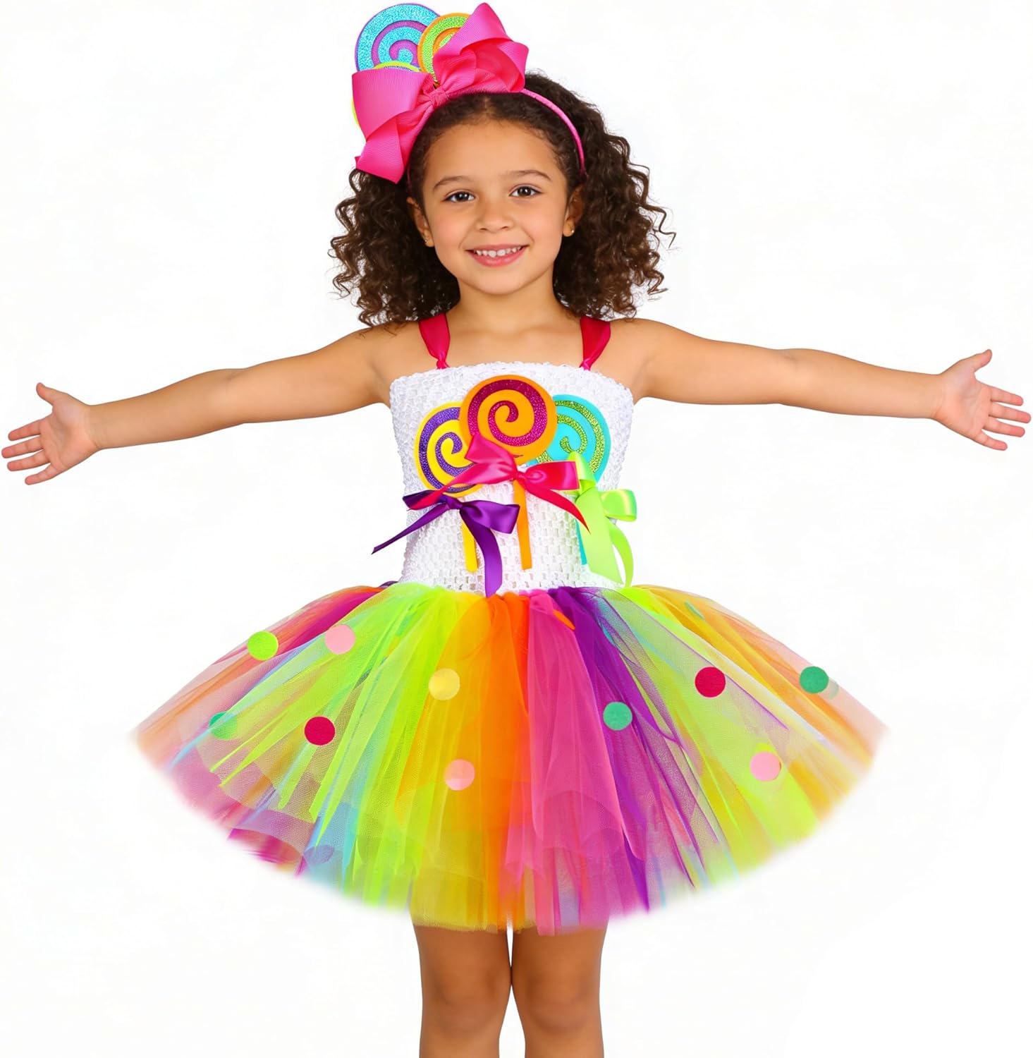 Girls Candy Costume for Kids Halloween Birthday Party Princess Tutu Dress