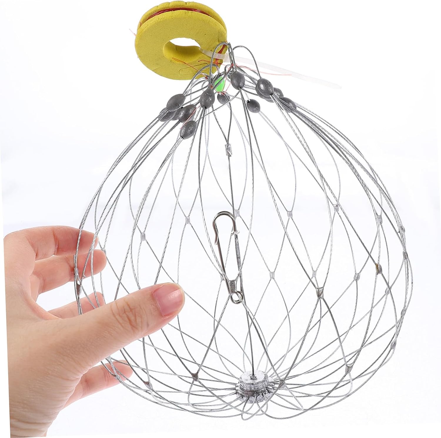 Catching Crabs Made Easy: 2pcs Wire Crab Trap Portable Steel Wire Crab Catcher Cage Random