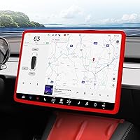 Vista 6 de frani Protector de Marco de Pantalla Negro Diseñado para Tesla Modelo 3 (2025-2017), Tesla Modelo Y (2025-2020), Accesorios de Decoración