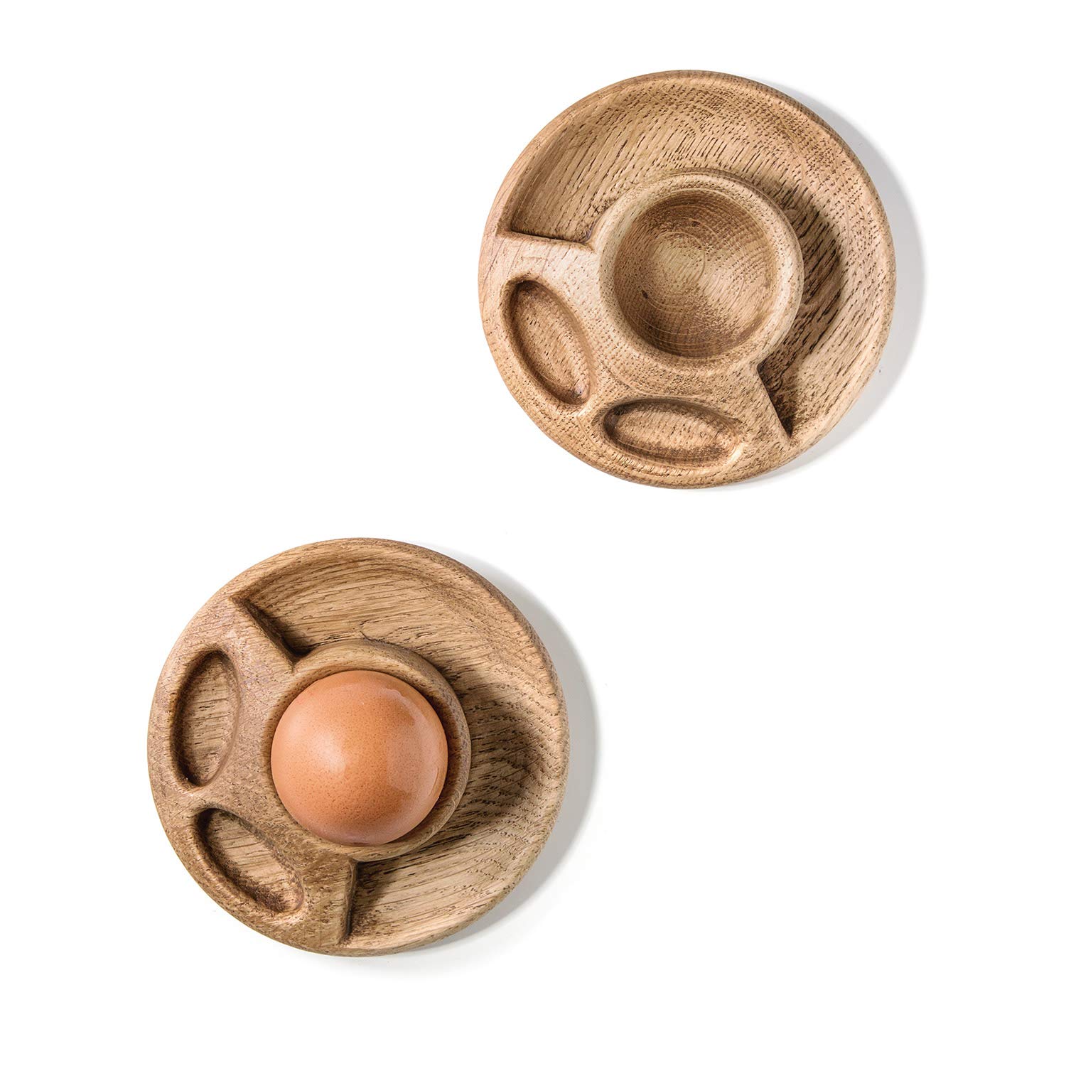 Handmade egg cups set from oak wood is the best for serving soft boiled eggs Serving egg cups wooden decor Food Photography