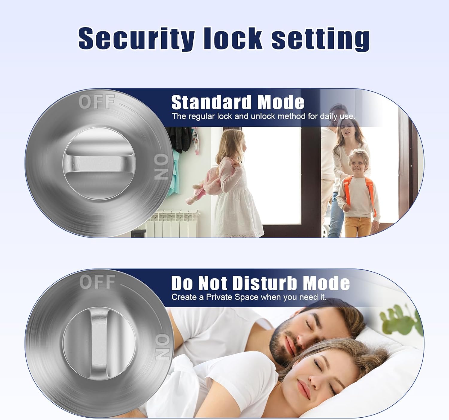 D1 Fingerprint Lock Smart Door Knob Keyless Entry with App | Knob for Front Door, Auto-Lock in 5 Seconds,3-in-1 Unlock,
