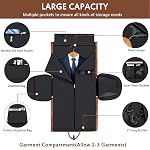 Sac de vêtement pour voyage en cuir convertible Transporter sur vêtement Sac deuffel pour les hommes Voyages Sac de semaine grand imperméable pour les Hommes 2 en 1 Sac d'affaires suspendu à la valise 3pcs