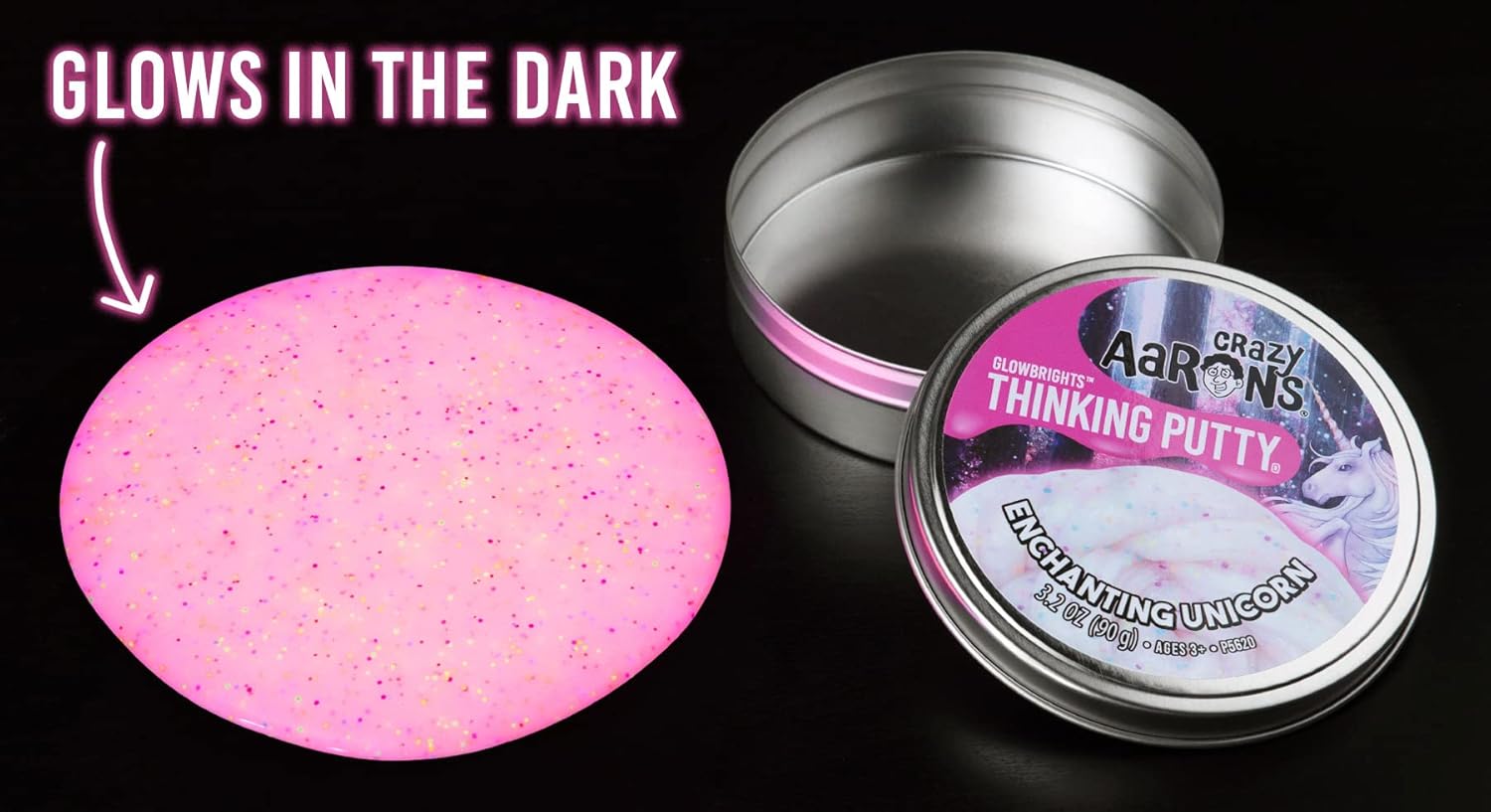 Crazy Aaron's Enchanting Unicorn & Intergalactic Hypercolor Thinking Putty Bundle