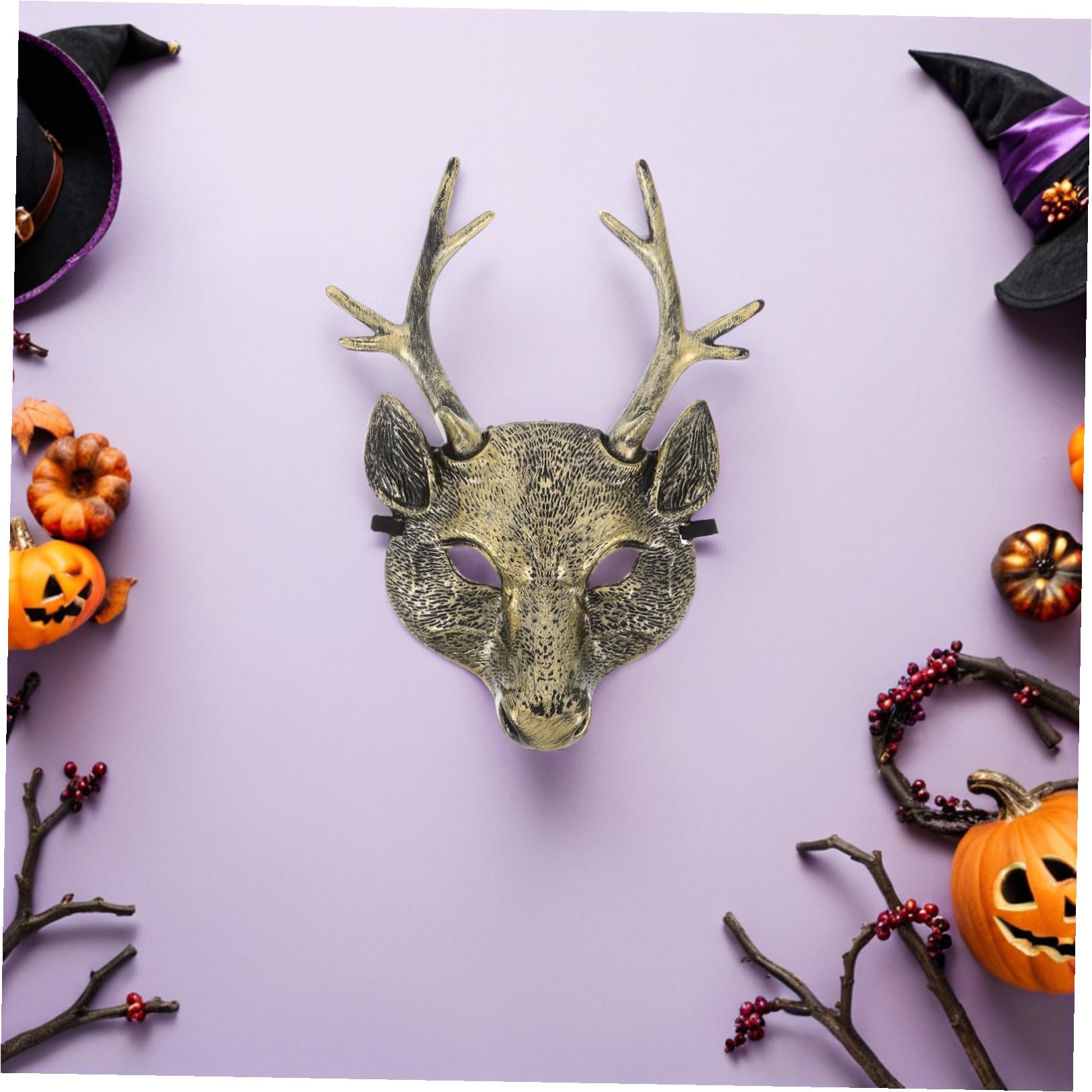 Maschera Animale Realistica a Testa di Cervo in Materiale Leggero e Traspirante Accessorio Cosplay e Maschera per Costume di Halloween per Adulti e Feste di Carnevale